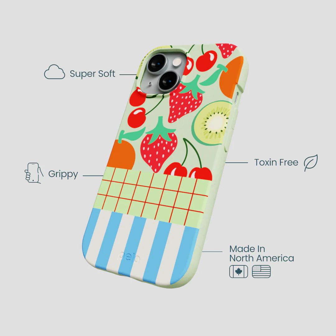 Sage Green Fresh Picnic iPhone 14 Case - Image 4
