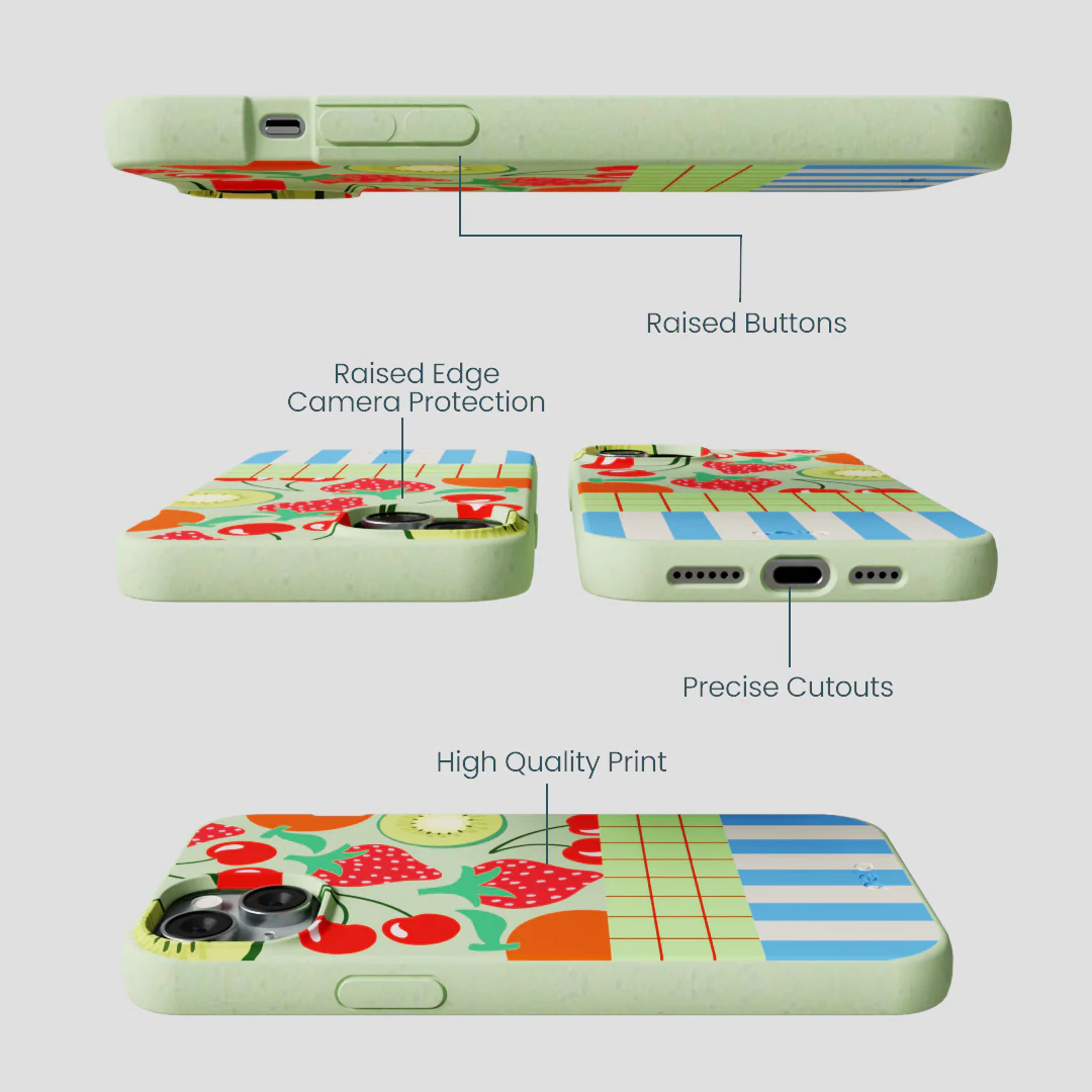 Sage Green Fresh Picnic iPhone 14 Plus Case - Image 3