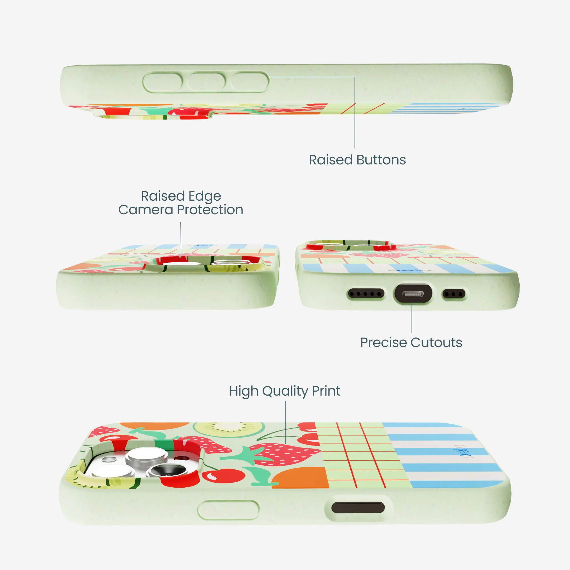 Sage Green Fresh Picnic iPhone 16 Pro Max Case - Image 3