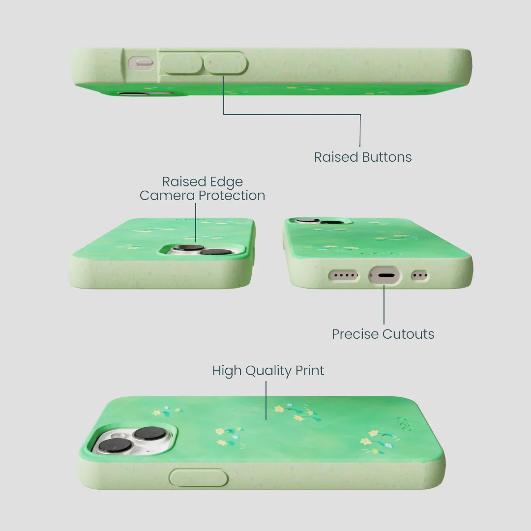Sage Green Green Fields iPhone 13 Case - Image 3