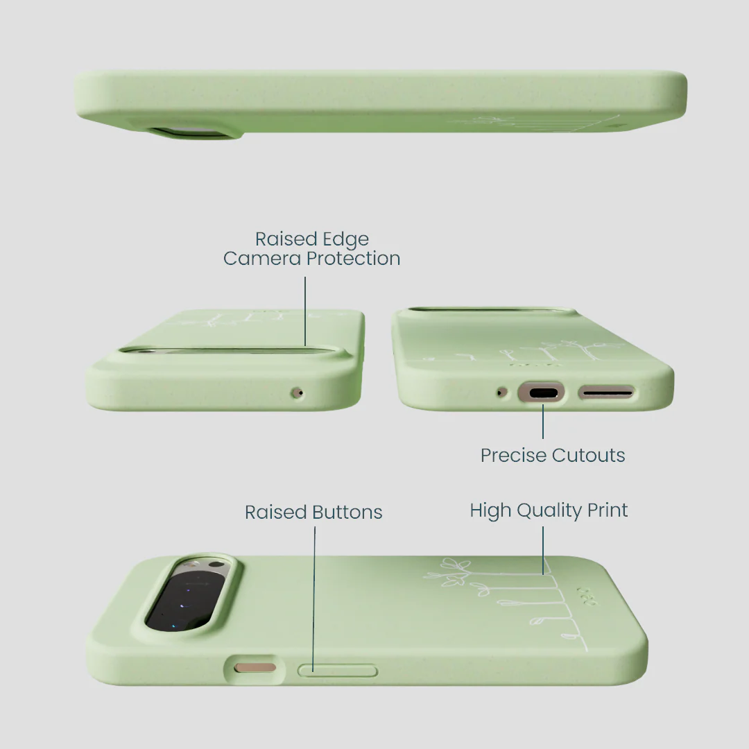 Sage Green Grow and Flourish Google Pixel 9 Pro XL Case - Image 2