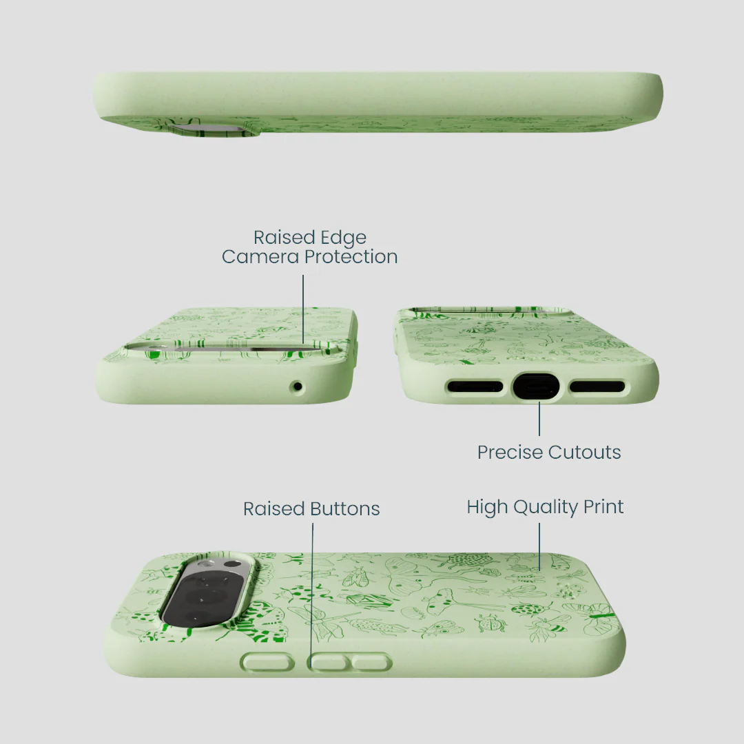 Sage Green Linear Entomology Google Pixel 10/10 Pro Case - Image 3