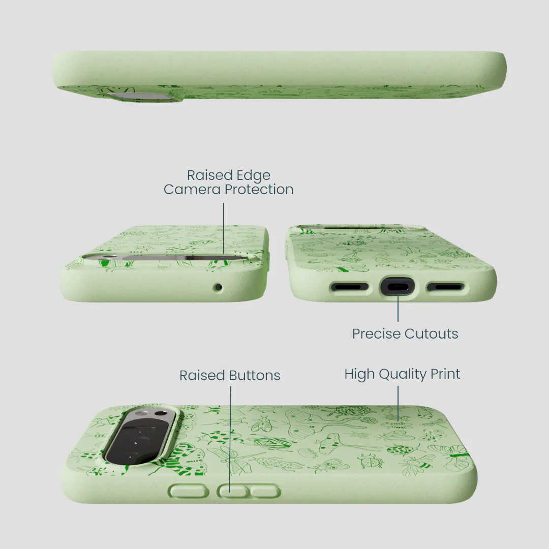 Sage Green Linear Entomology Google Pixel 10 Pro XL Case - Image 2