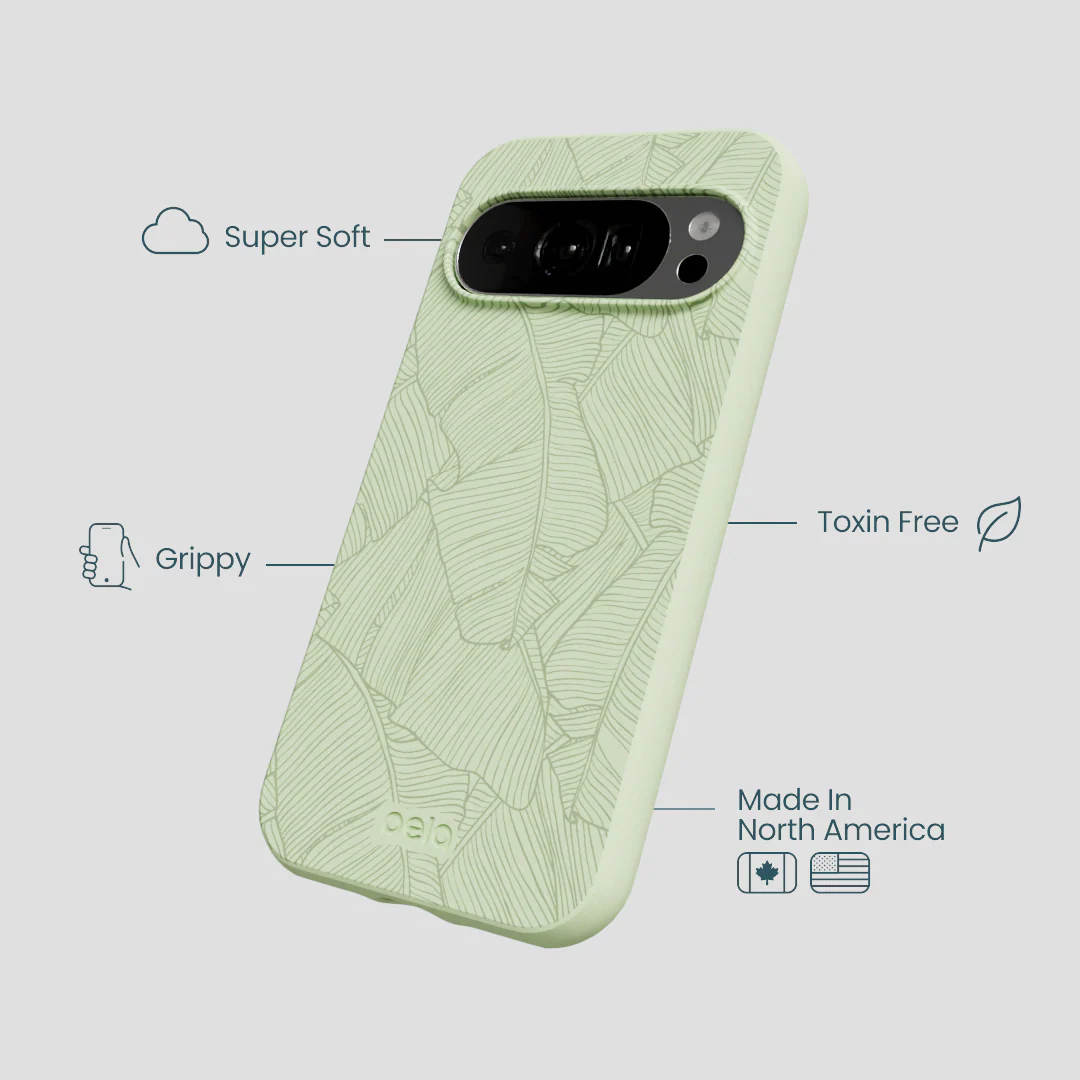 Sage Green Lushy Leaves Google Pixel 10/10 Pro Case - Image 4