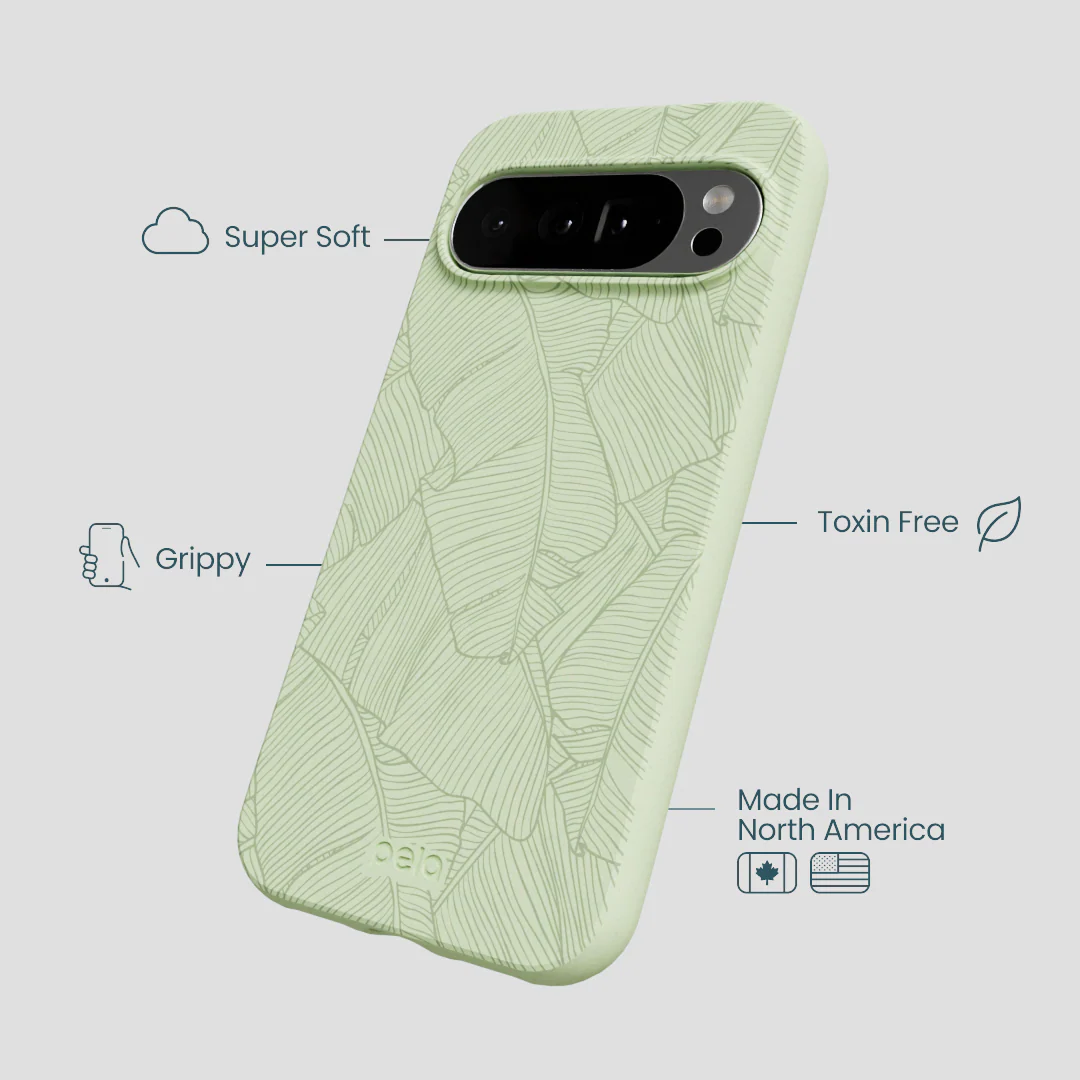 Sage Green Lushy Leaves Google Pixel 10 Pro XL Case - Image 3