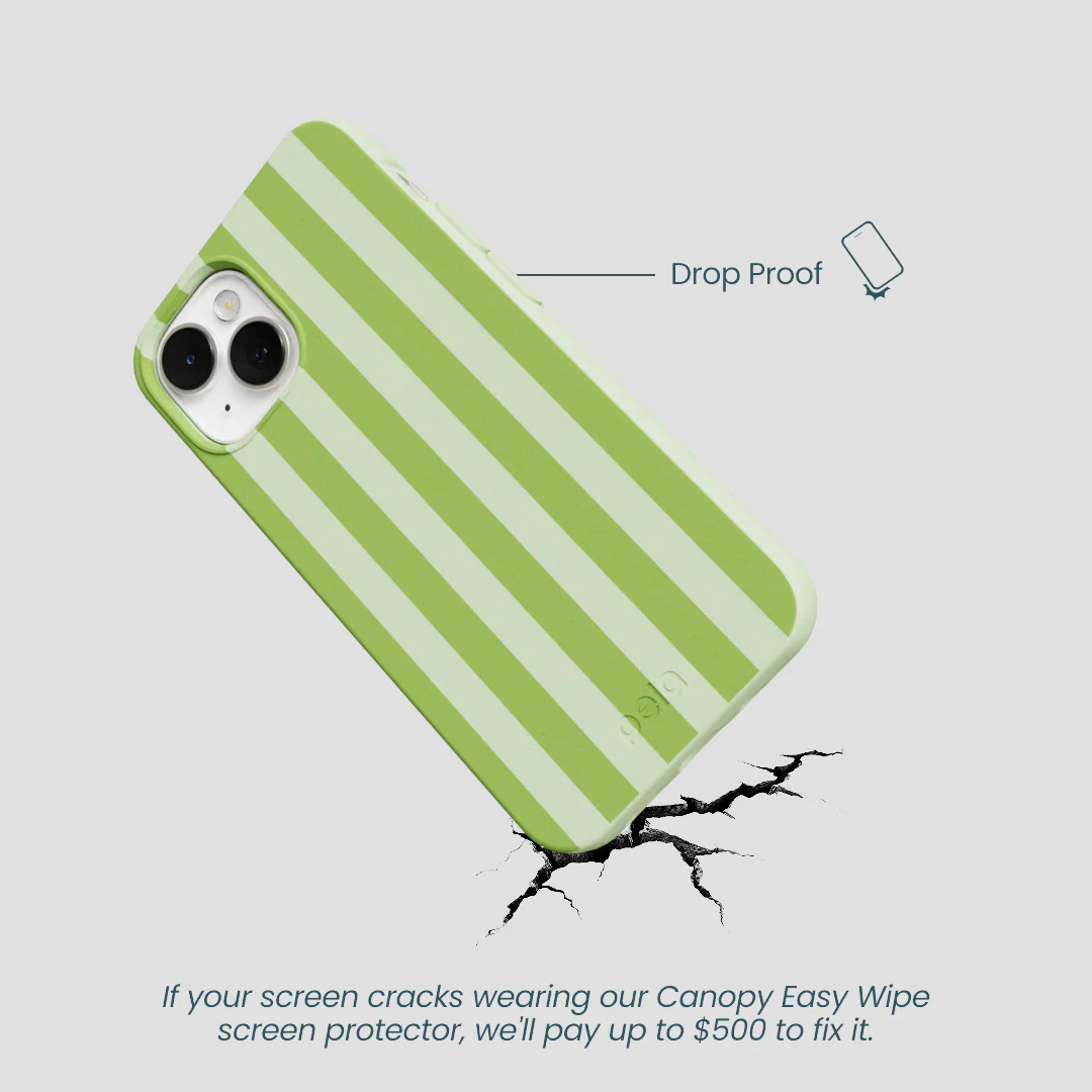 Sage Green Meadow Stripes iPhone 13 Case - Image 5