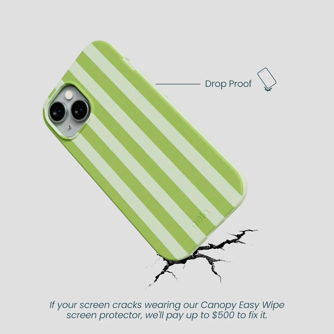 Sage Green Meadow Stripes iPhone 14 Case - Image 5