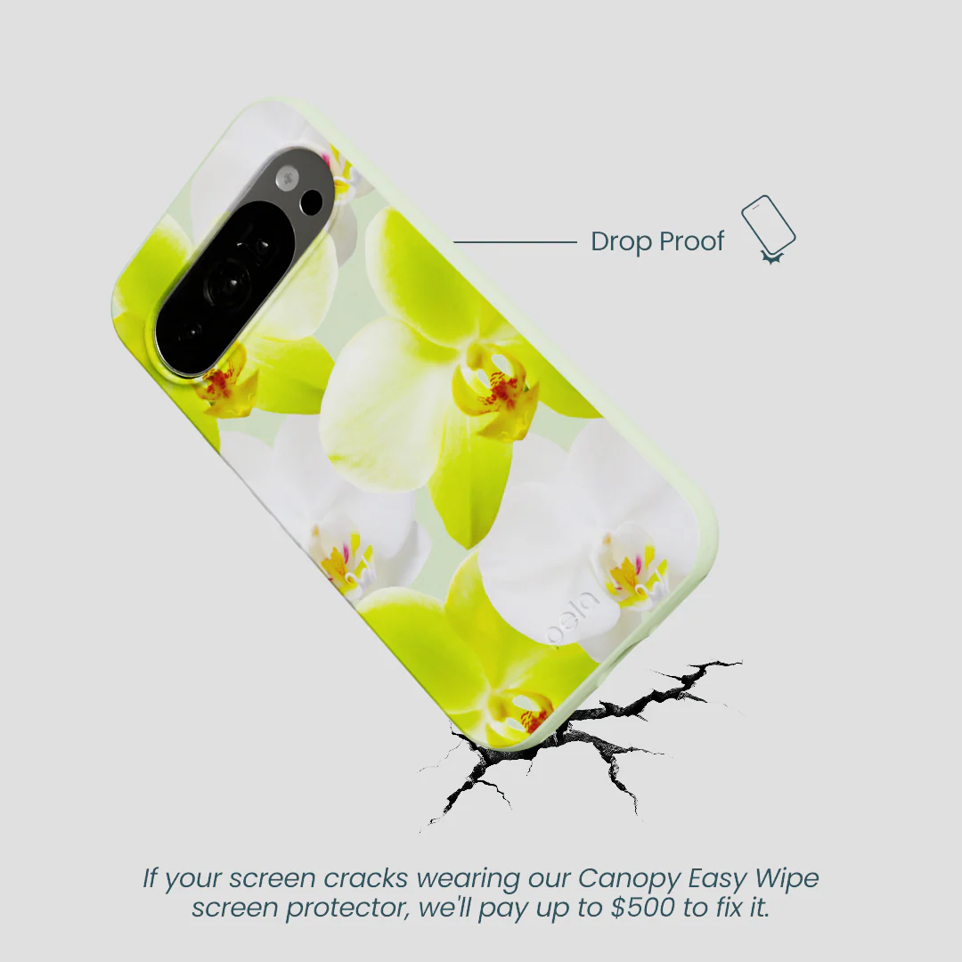 Sage Green Orchid Blooms Google Pixel 10/10 Pro Case - Image 4