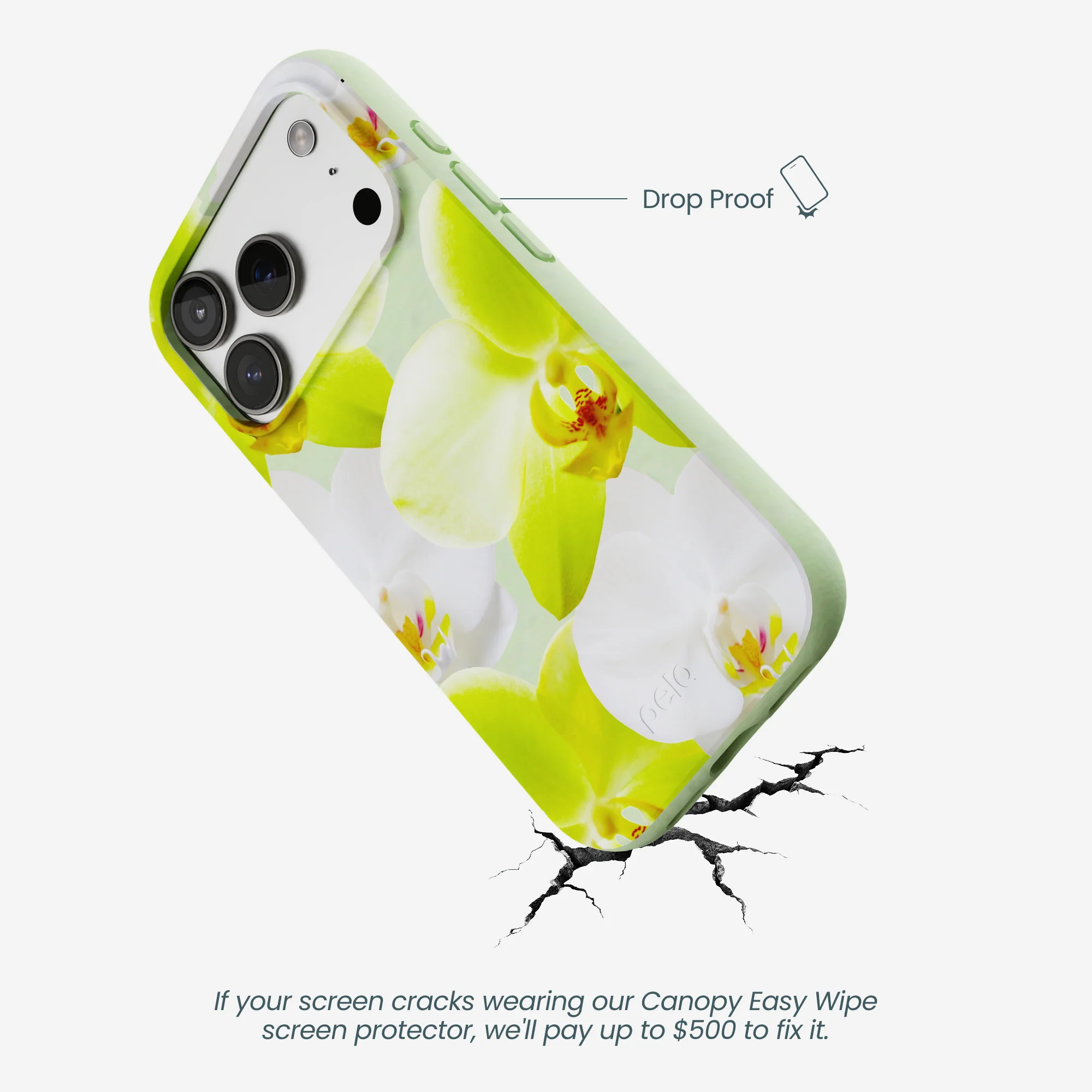Sage Green Orchid Blooms iPhone 17 Pro Case - Image 5
