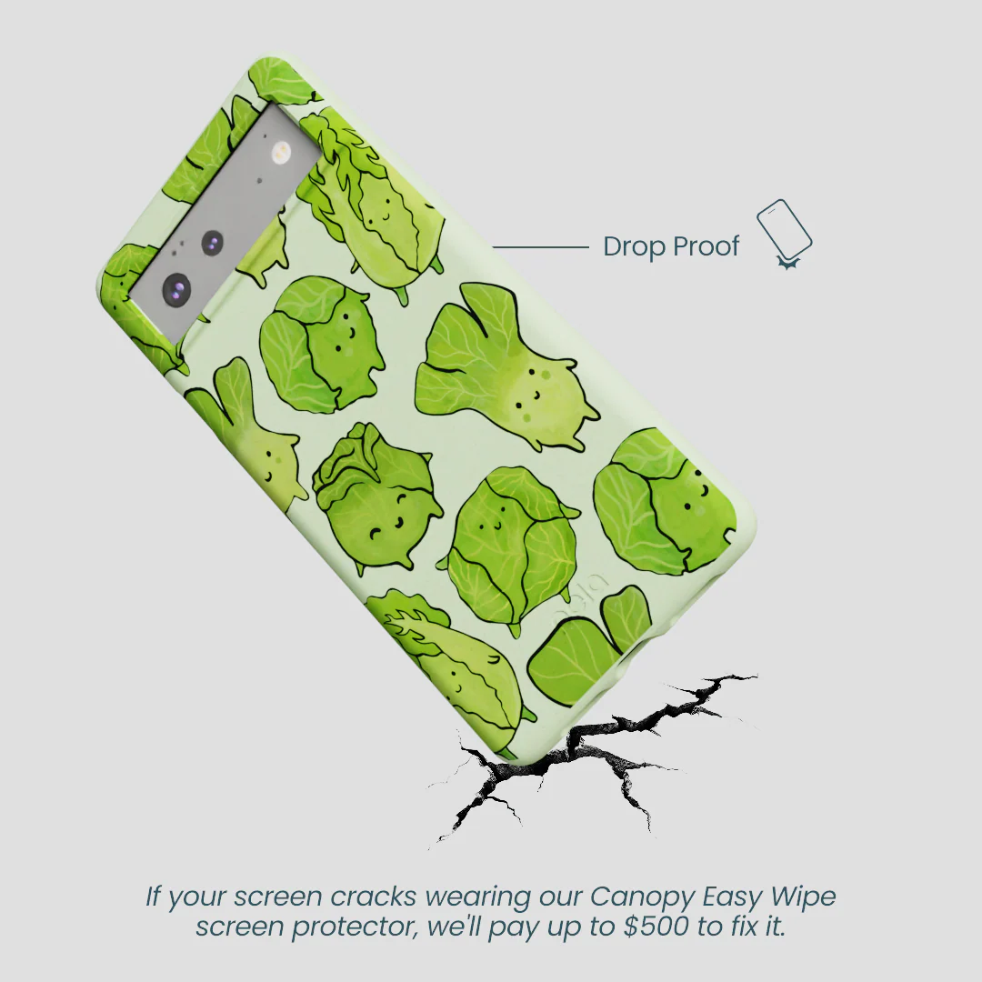 Sage Green Silly Cabbage Google Pixel 6a Case - Image 5