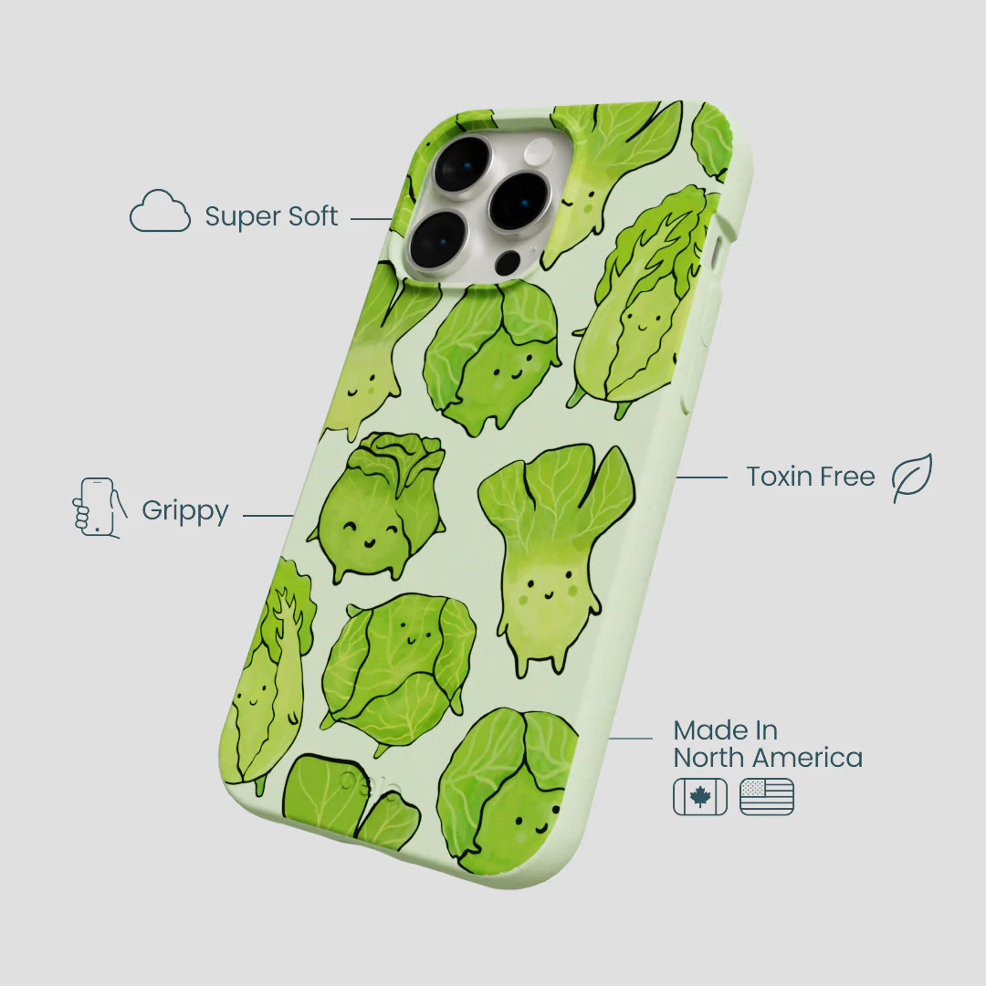 Sage Green Silly Cabbage iPhone 14 Pro Max Case - Image 4