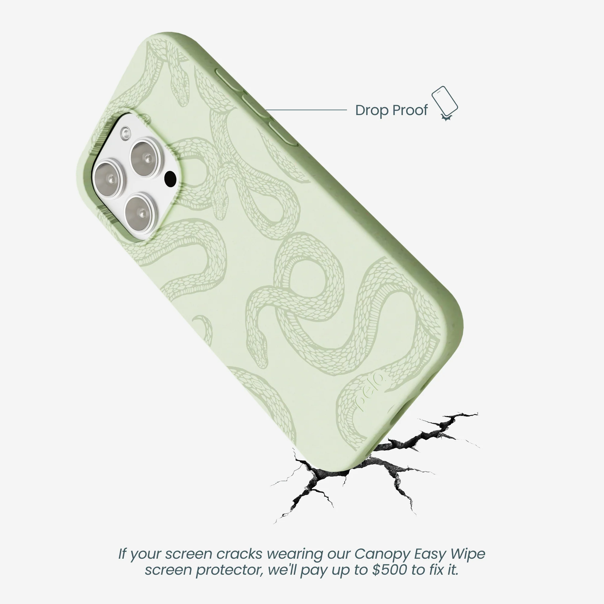 Sage Green Snaky iPhone 16 Pro Max Case - Image 5