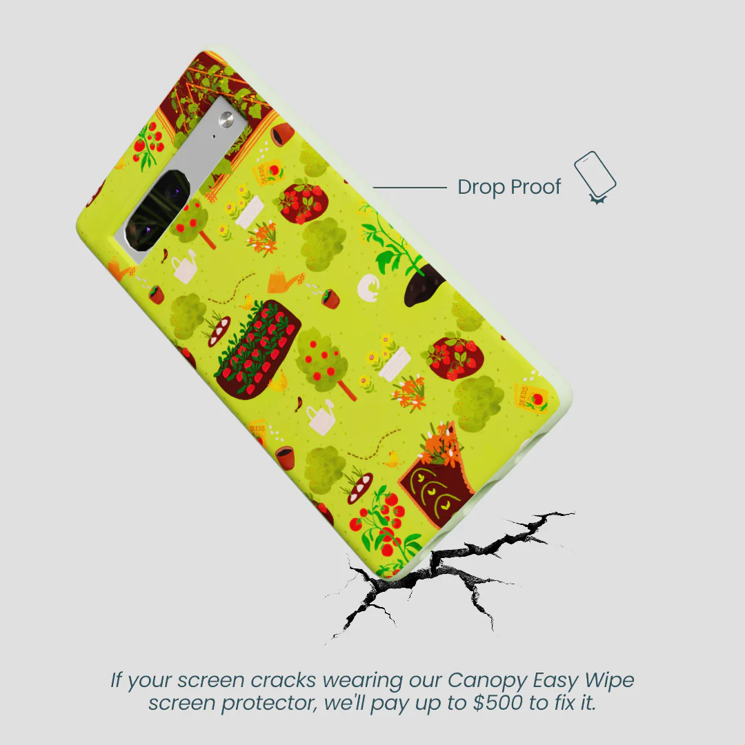 Sage Green Spring Garden Google Pixel 7a Case - Image 4