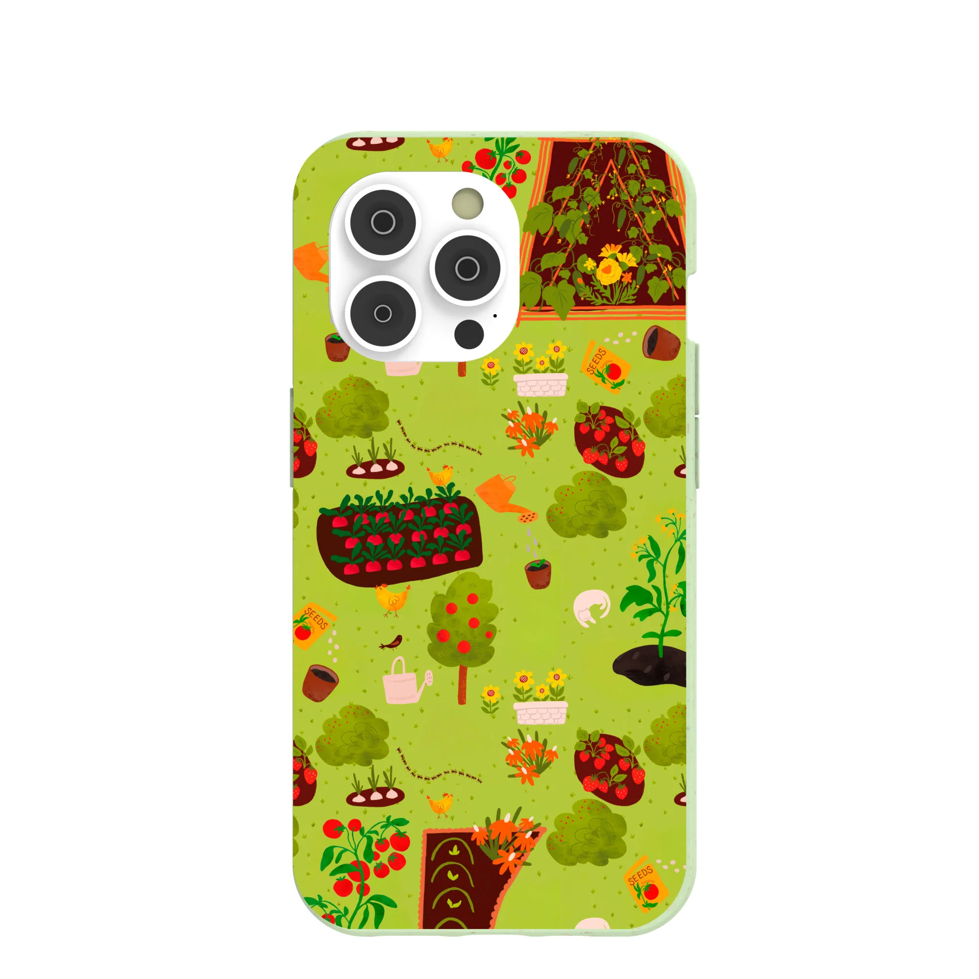 Sage Green Spring Garden iPhone 14 Pro Case