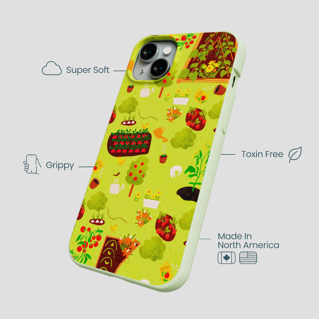 Sage Green Spring Garden iPhone 15 Plus Case - Image 4
