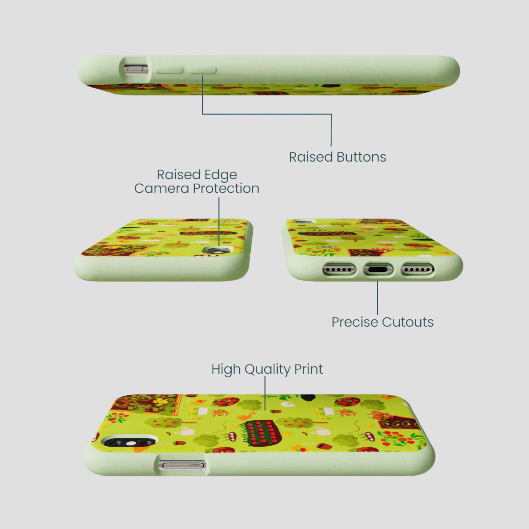 Sage Green Spring Garden iPhone XR Case - Image 2