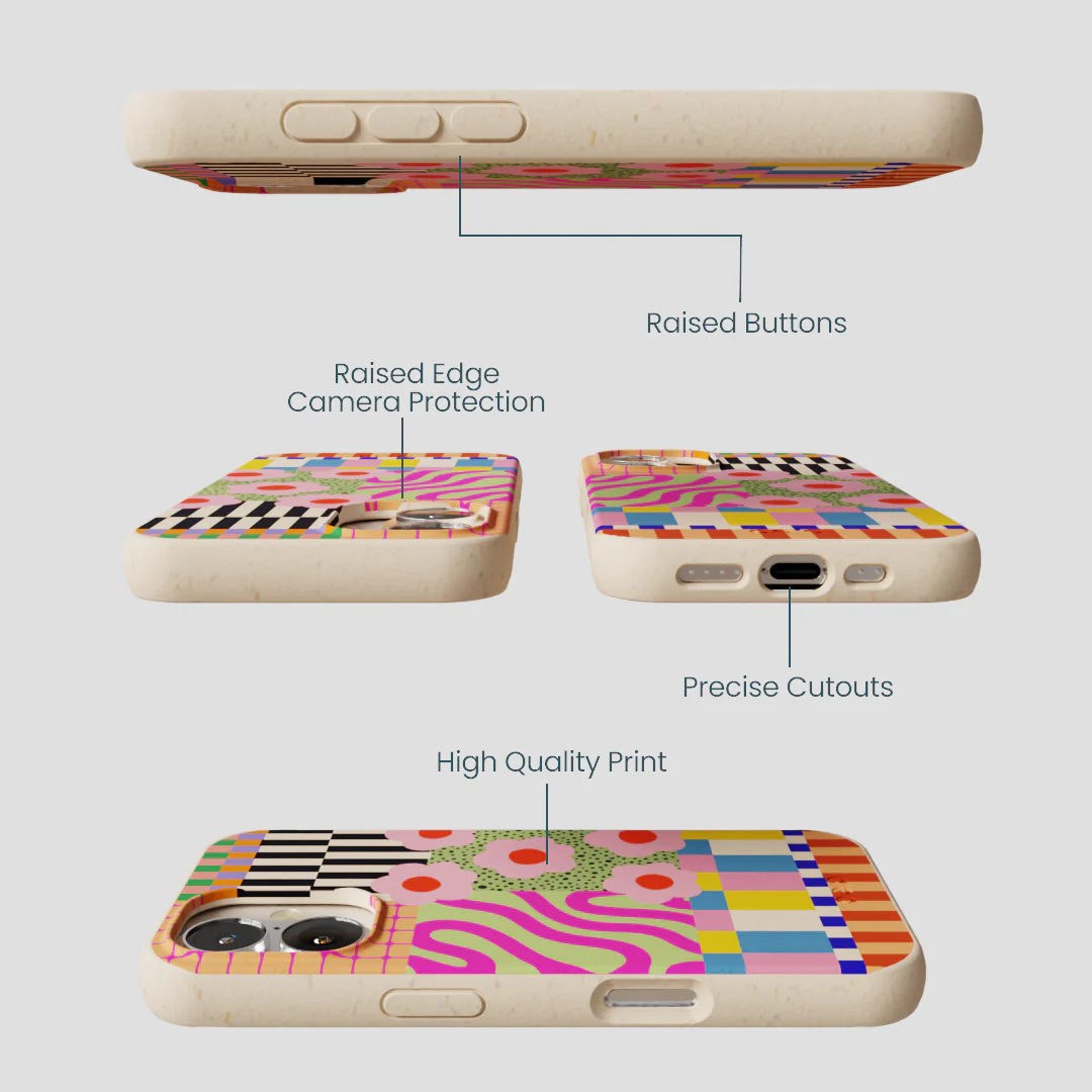 Seashell Abstract Cake iPhone 16 Case - Image 3