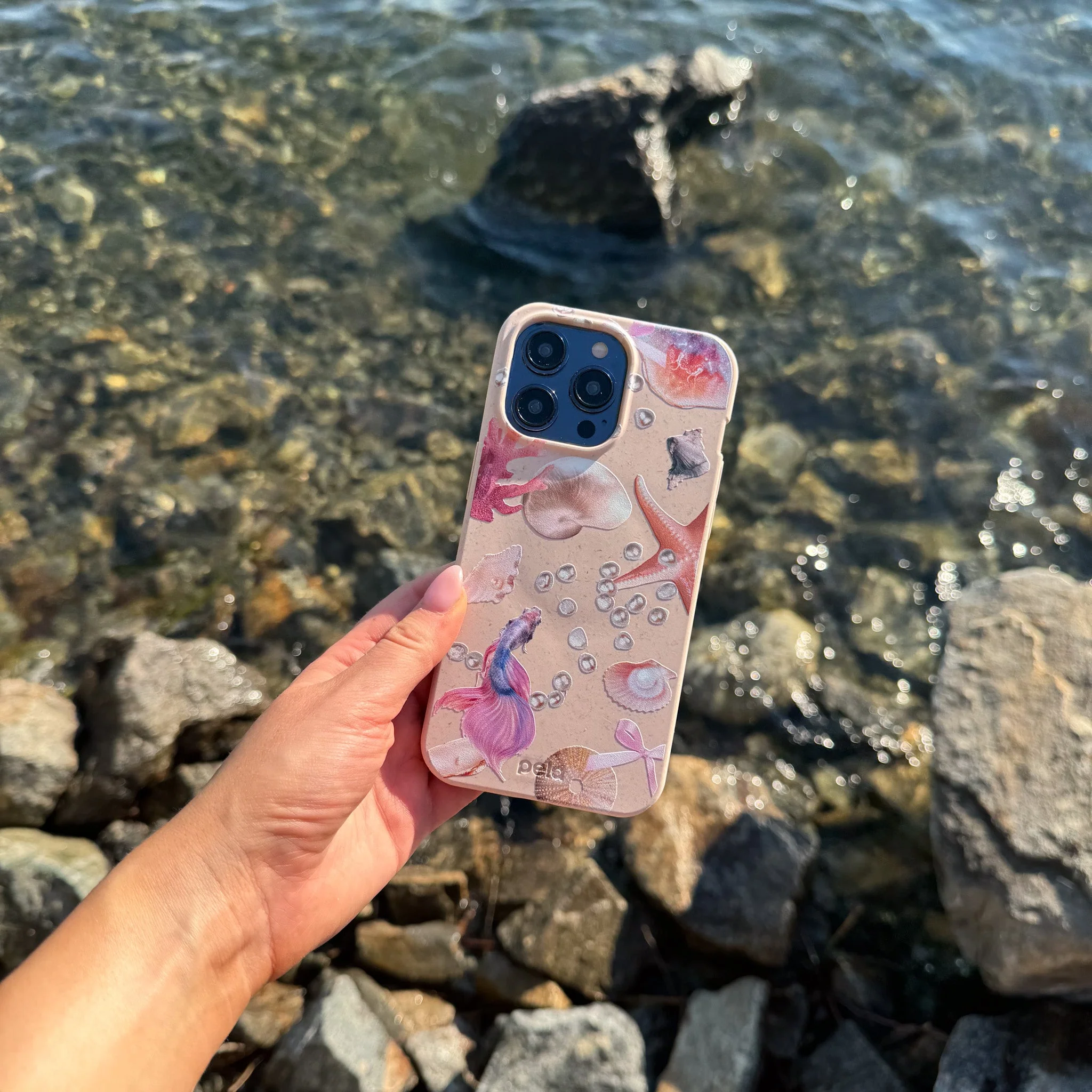 Seashell Aqua Dreams iPhone 16 Case - Image 2