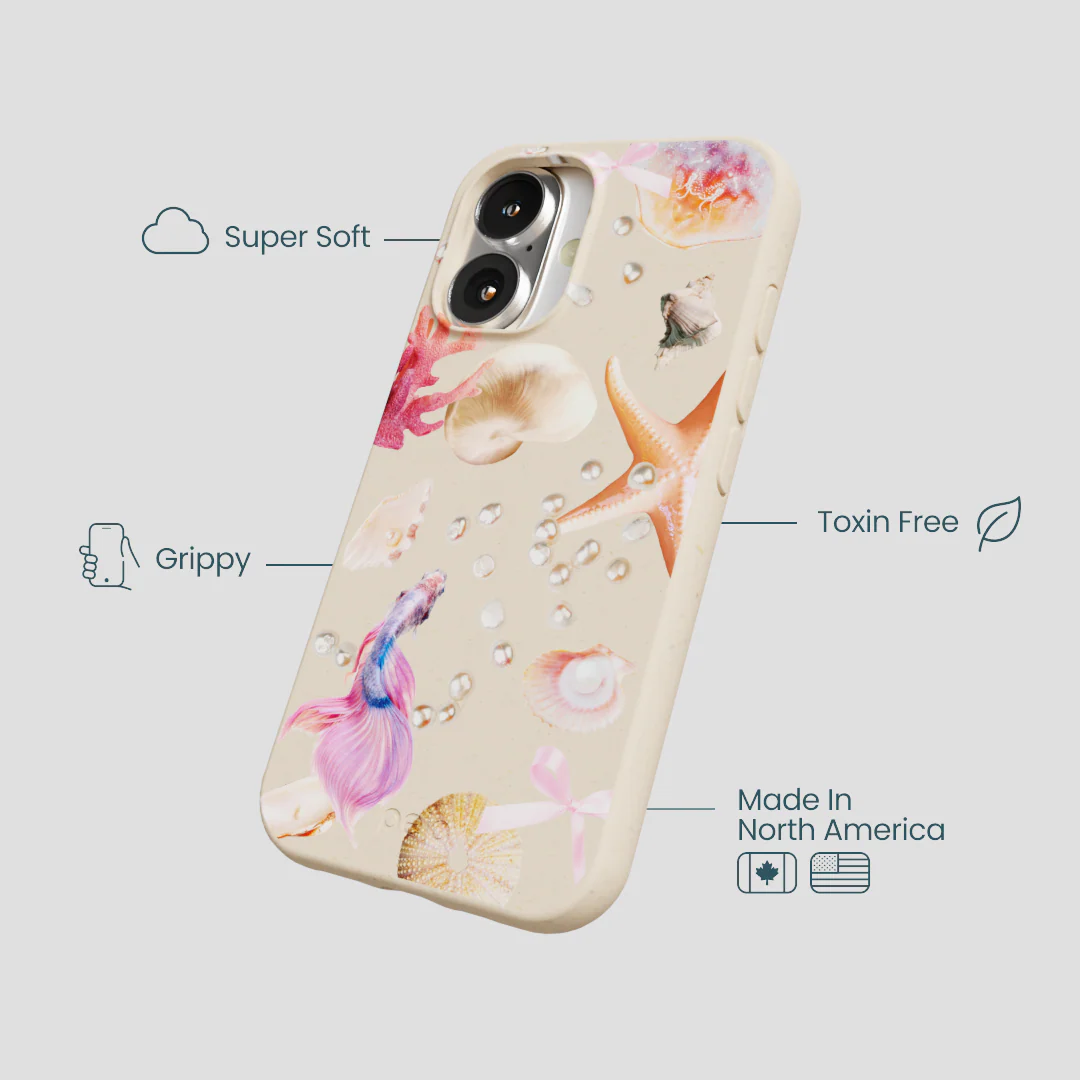 Seashell Aqua Dreams iPhone 16 Case - Image 4
