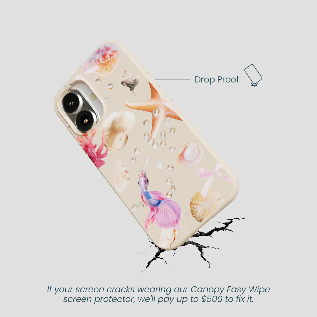 Seashell Aqua Dreams iPhone 16 Case - Image 5