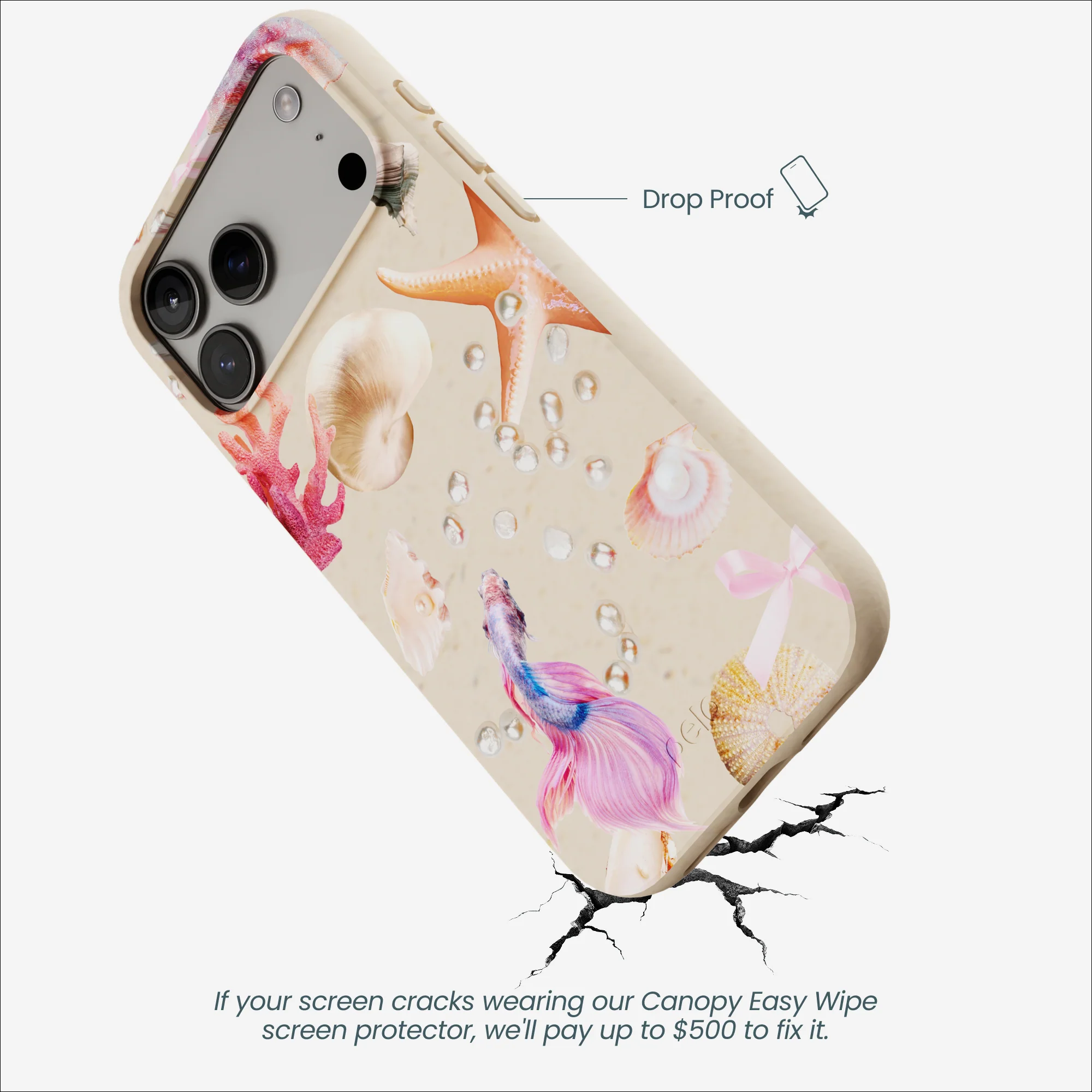 Seashell Aqua Dreams iPhone 17 Pro Max Case - Image 5