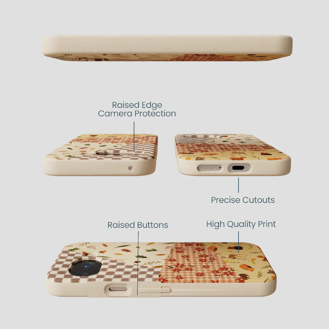 Seashell Autumn Quilt Google Pixel 9a Case - Image 2