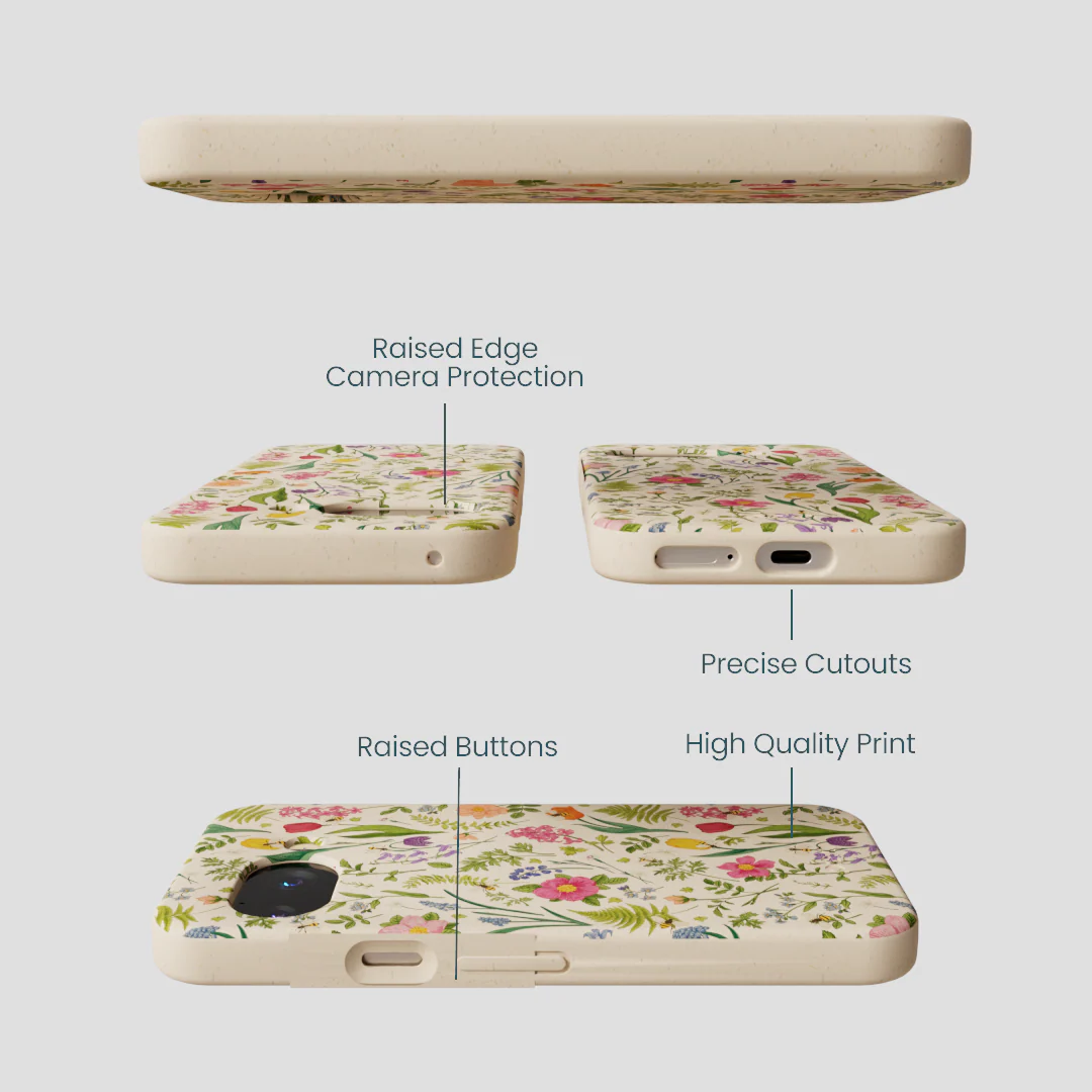 Seashell Bee Meadow Google Pixel 9a Case - Image 2
