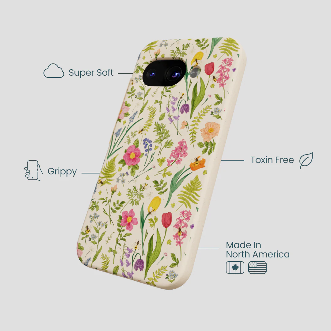 Seashell Bee Meadow Google Pixel 9a Case - Image 3