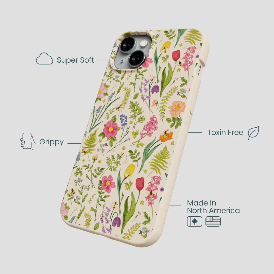 Seashell Bee Meadow iPhone 14 Plus Case - Image 4