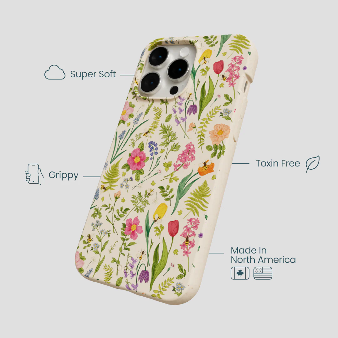 Seashell Bee Meadow iPhone 14 Pro Max Case - Image 4