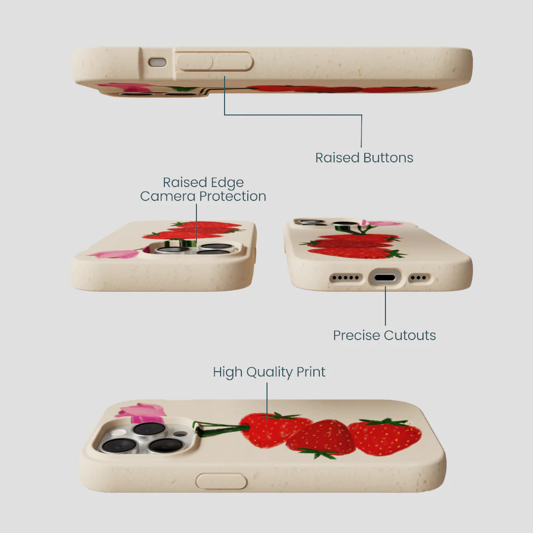 Seashell Berry Bloom iPhone 14 Pro Case - Image 3