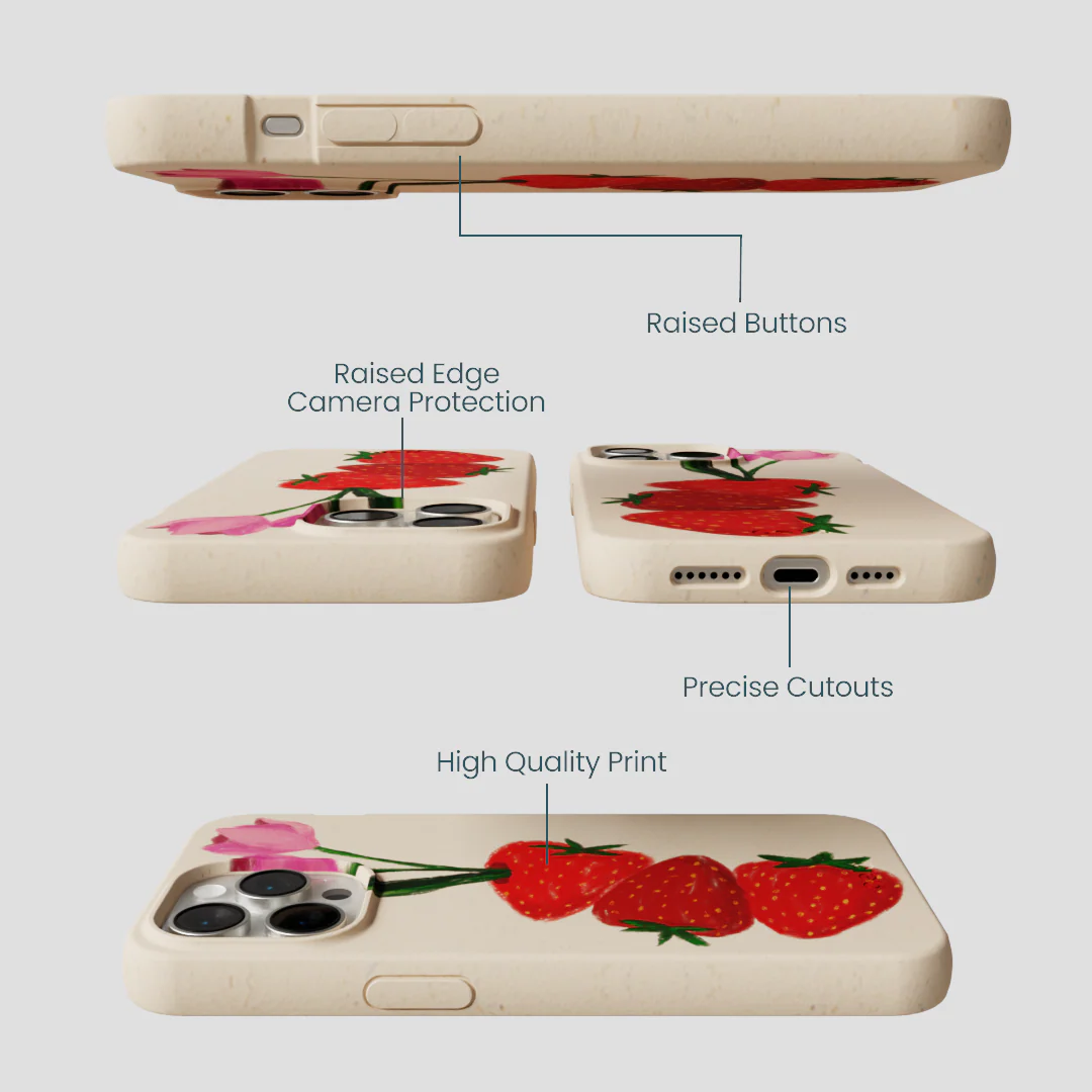 Seashell Berry Bloom iPhone 15 Pro Max Case - Image 3