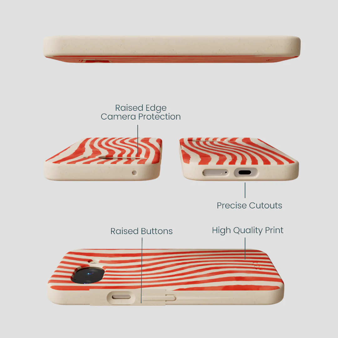 Seashell Big Top Stripes Google Pixel 9a Case - Image 3