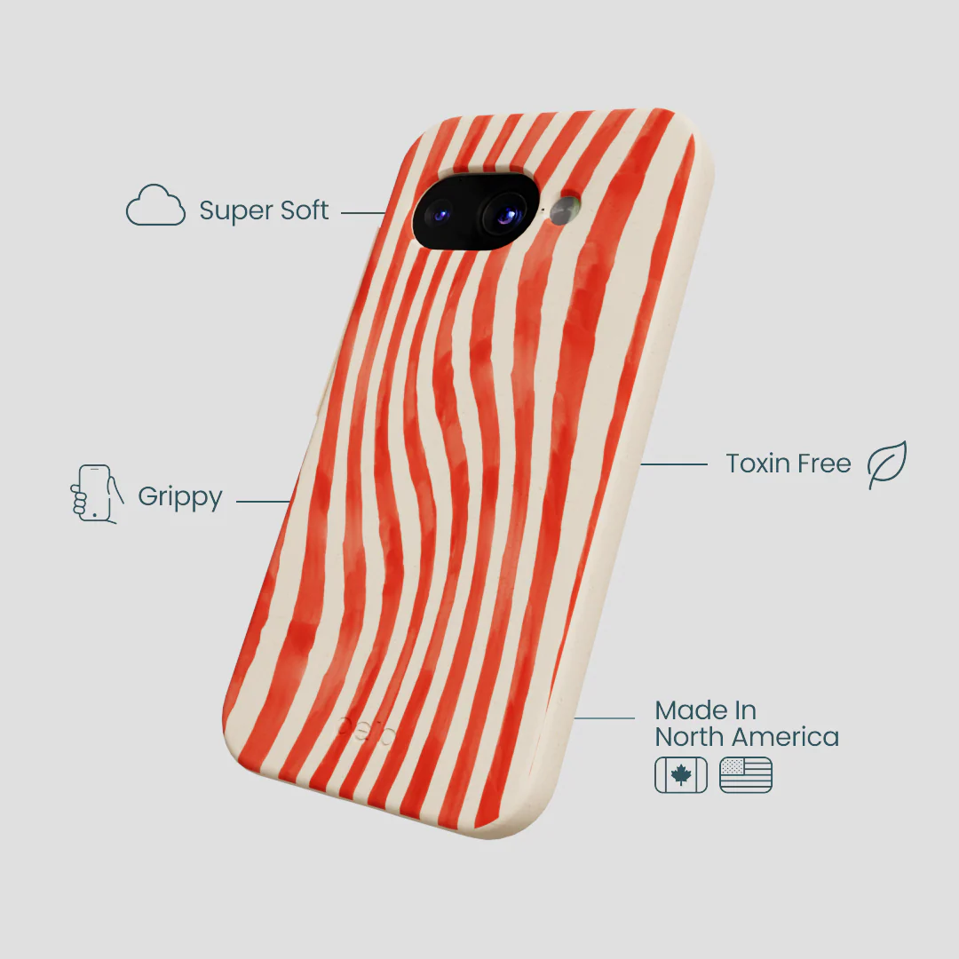 Seashell Big Top Stripes Google Pixel 9a Case - Image 4