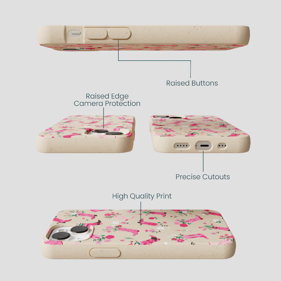 Seashell Boots N Flowers iPhone 13 Case - Image 3