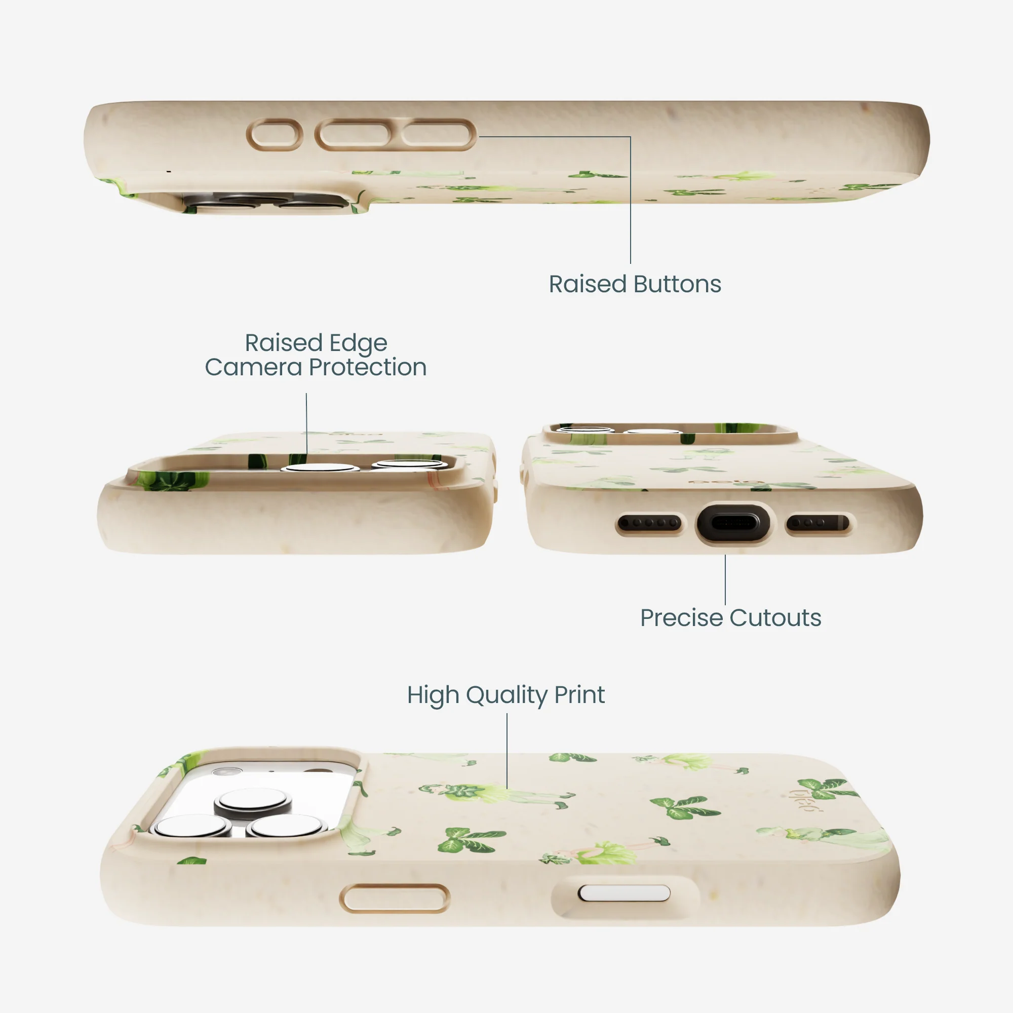 Seashell Cabbage Kids iPhone 17 Pro Case - Image 3