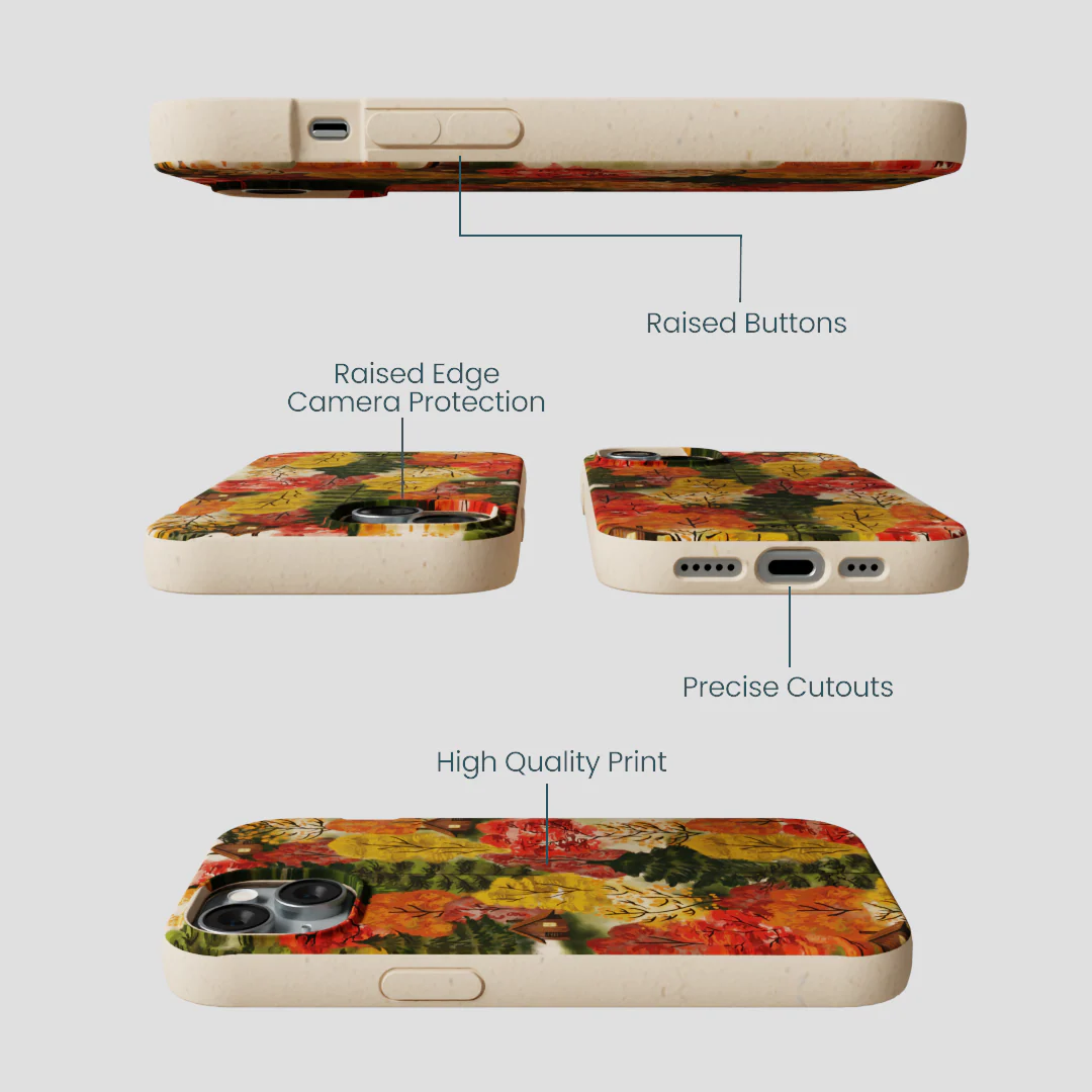 Seashell Cabins in the Woods iPhone 14 Case - Image 3