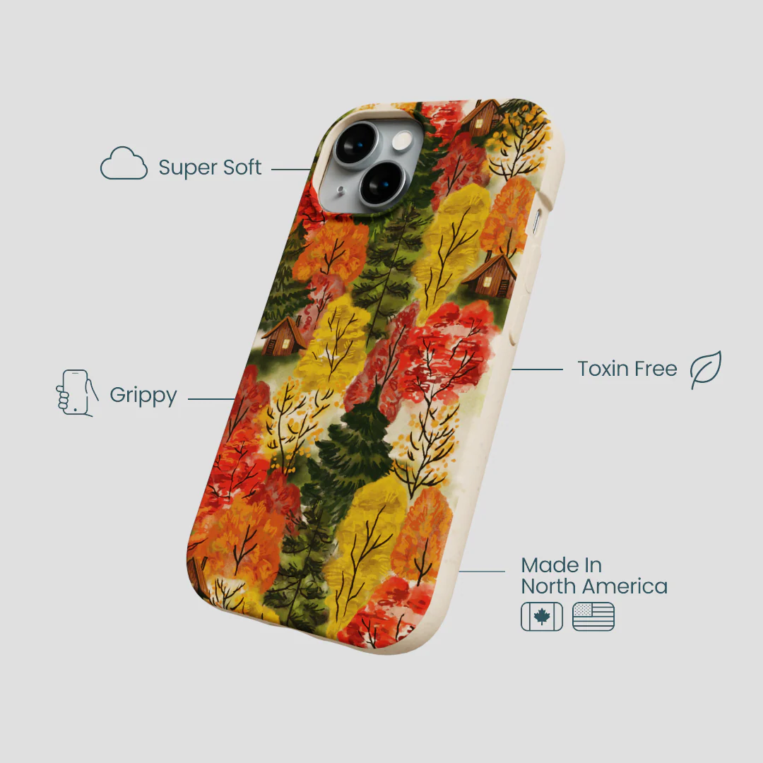 Seashell Cabins in the Woods iPhone 14 Case - Image 4