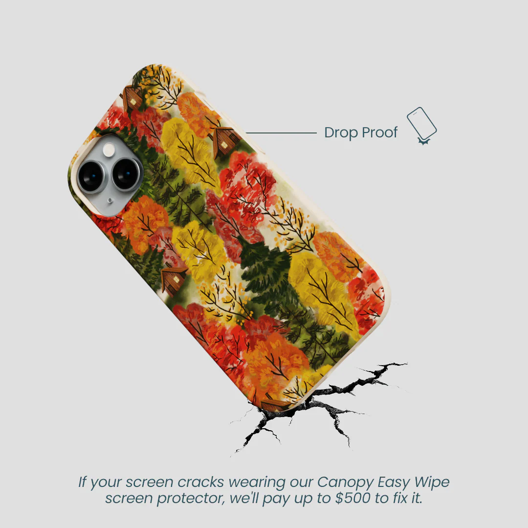 Seashell Cabins in the Woods iPhone 14 Case - Image 5