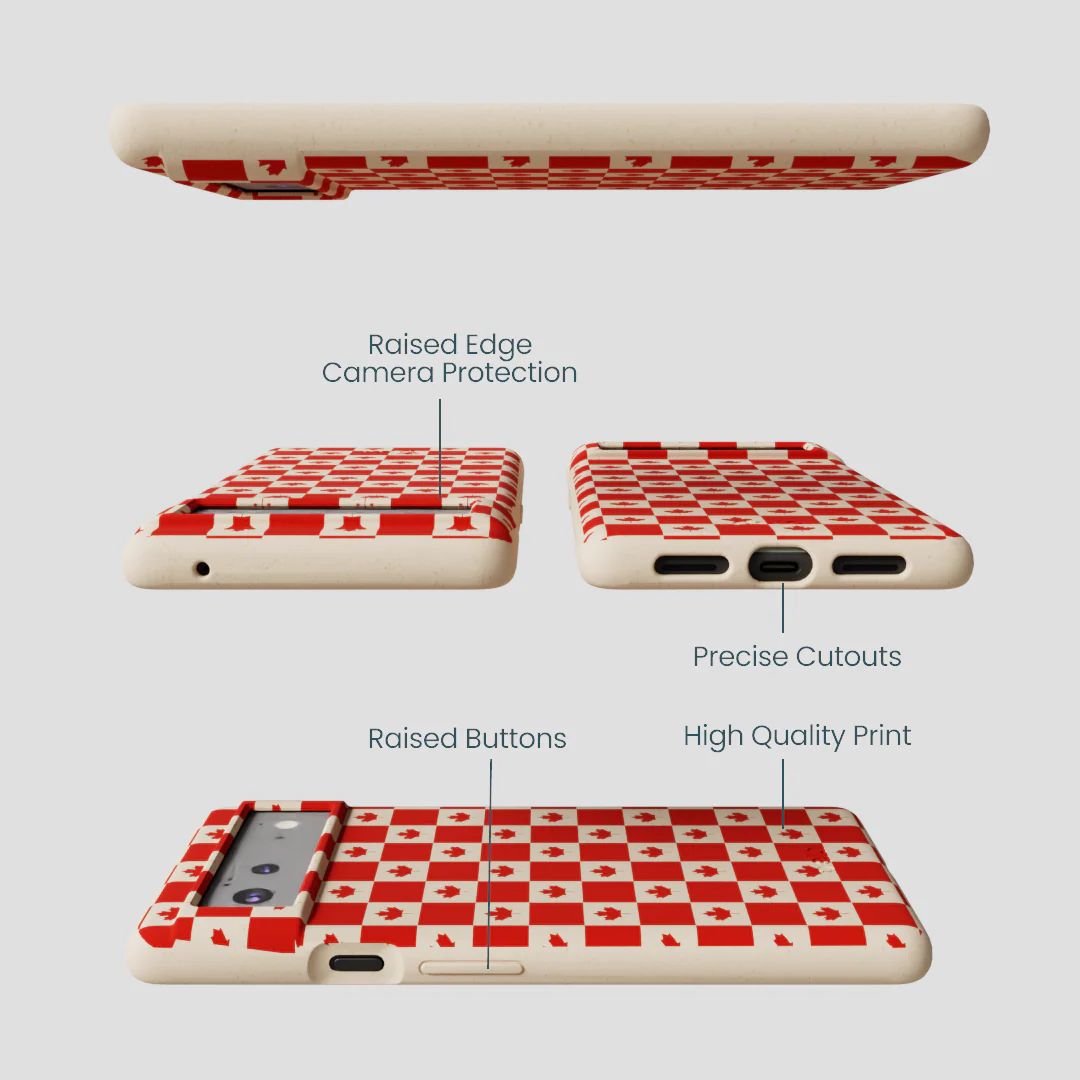 Seashell Canadian Flag Google Pixel 6a Case - Image 3