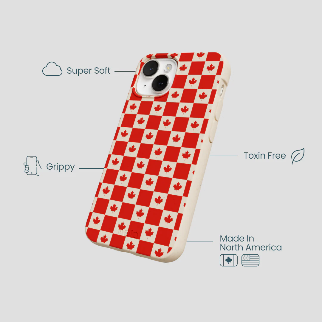 Seashell Canadian Flag iPhone 13 Mini Case - Image 4