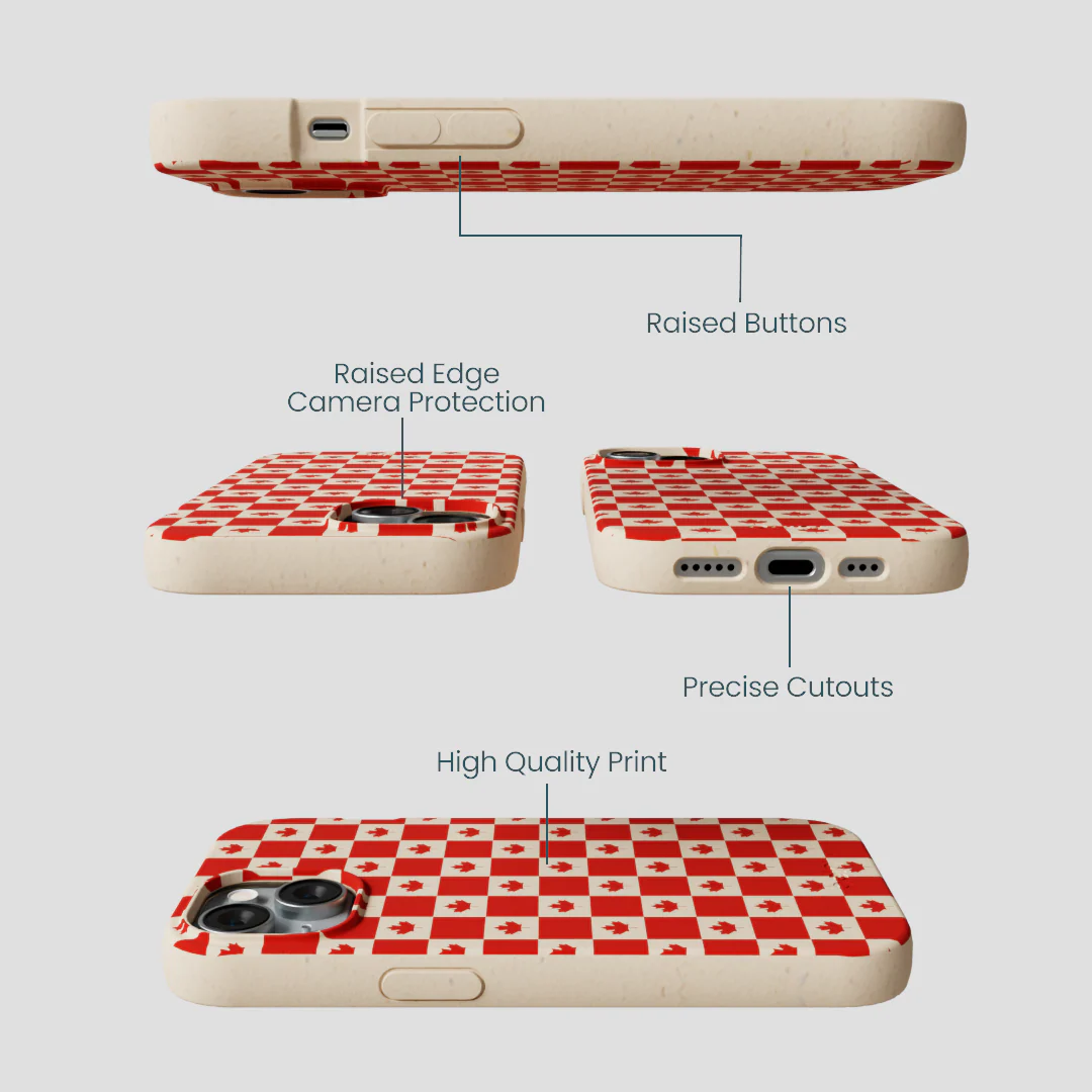 Seashell Canadian Flag iPhone 14 Case - Image 3
