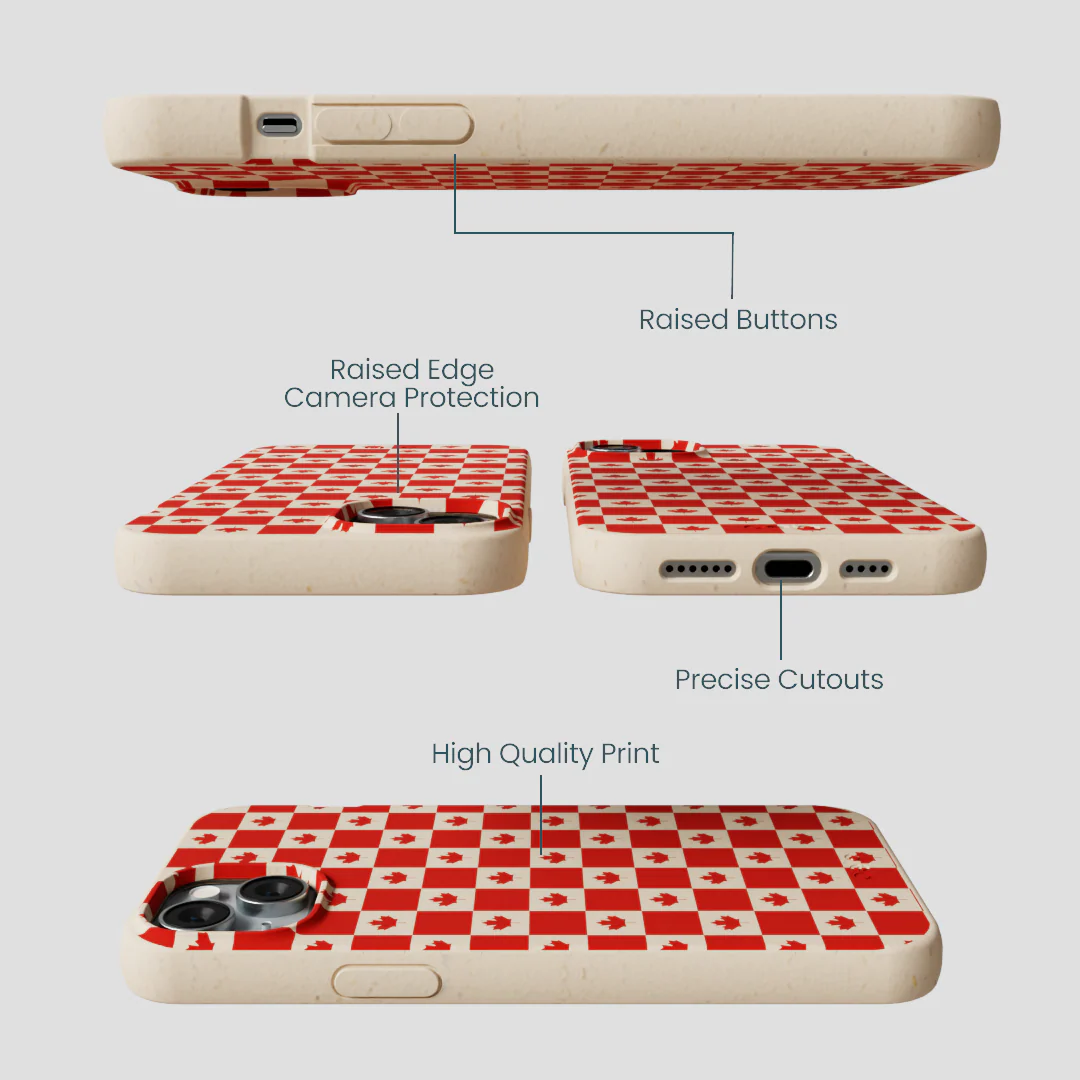 Seashell Canadian Flag iPhone 14 Plus Case - Image 3
