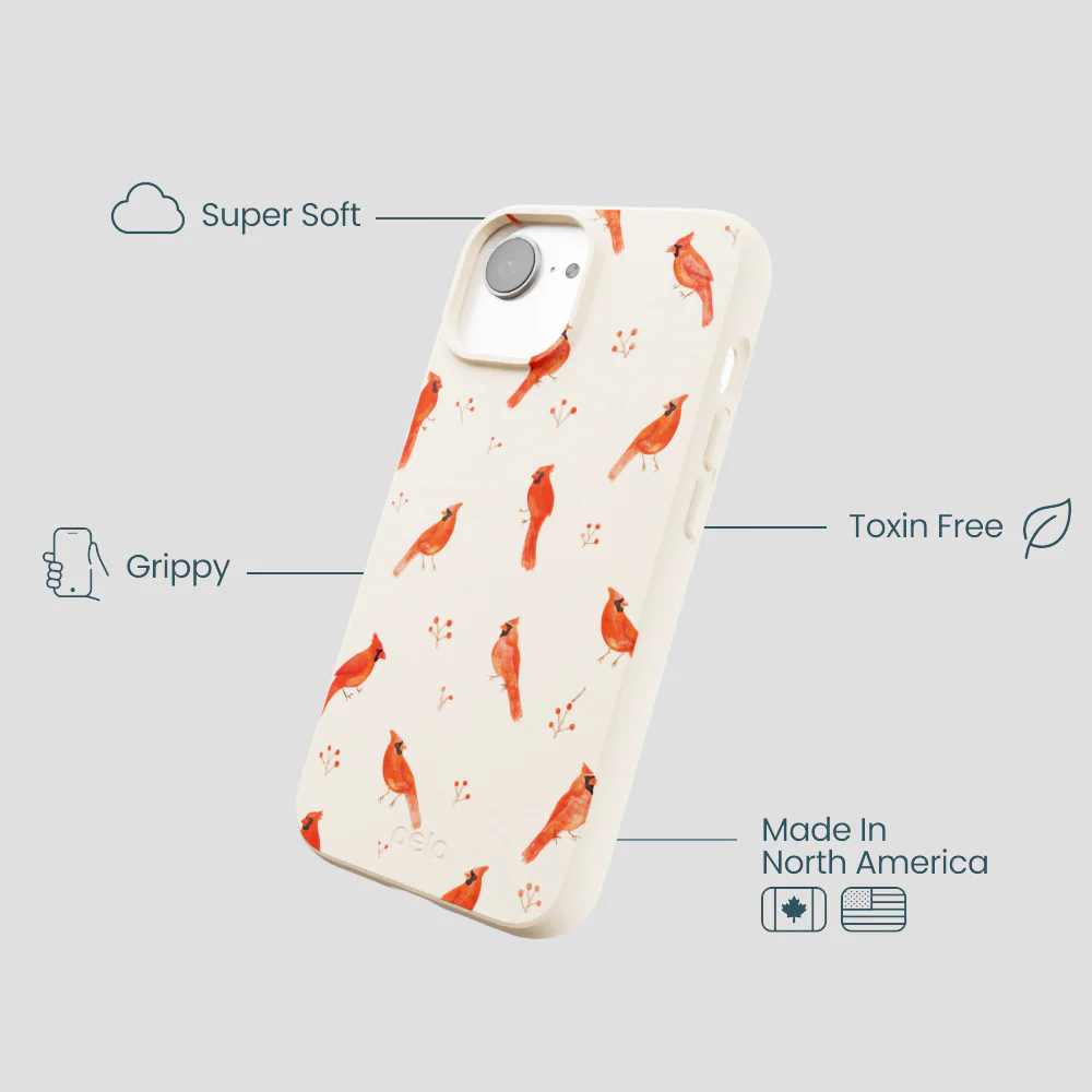 Seashell Cardinals iPhone 16e/17e Case - Image 4