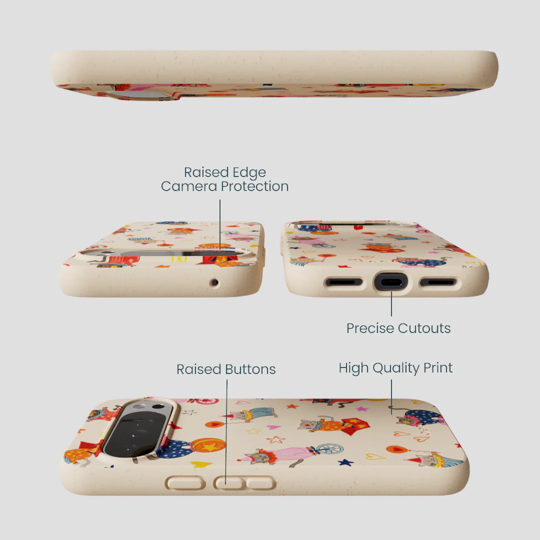 Seashell Cat Clowns Google Pixel 10 Pro XL Case - Image 3