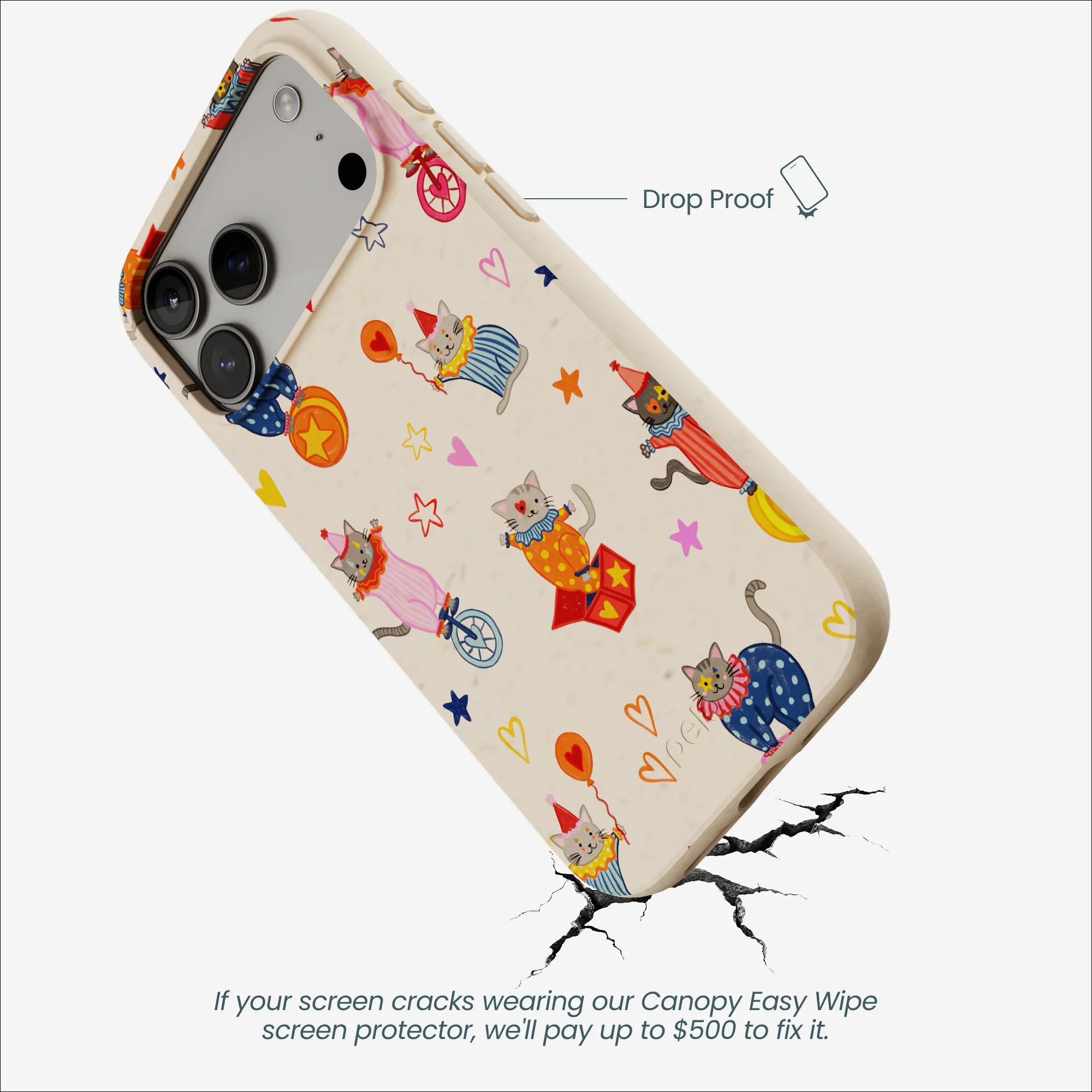 Seashell Cat Clowns iPhone 17 Pro Max Case - Image 5