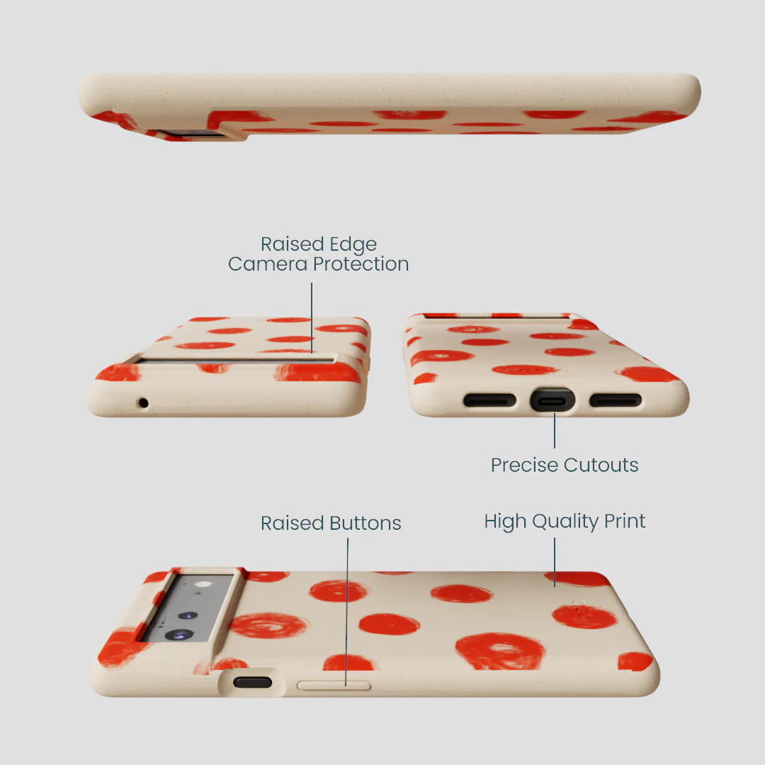 Seashell Cheery Dots Google Pixel 6a Case - Image 3