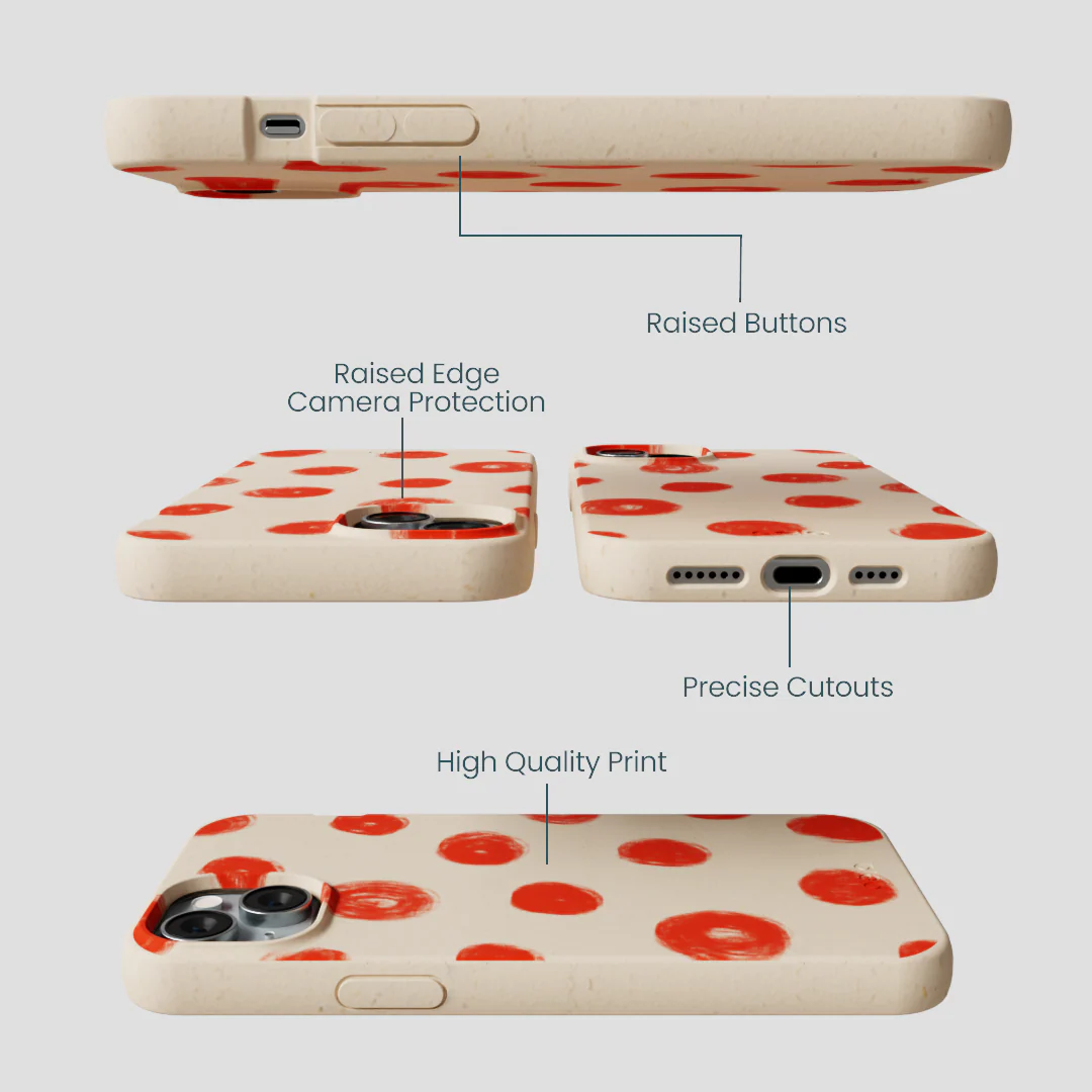 Seashell Cheery Dots iPhone 14 Plus Case - Image 3