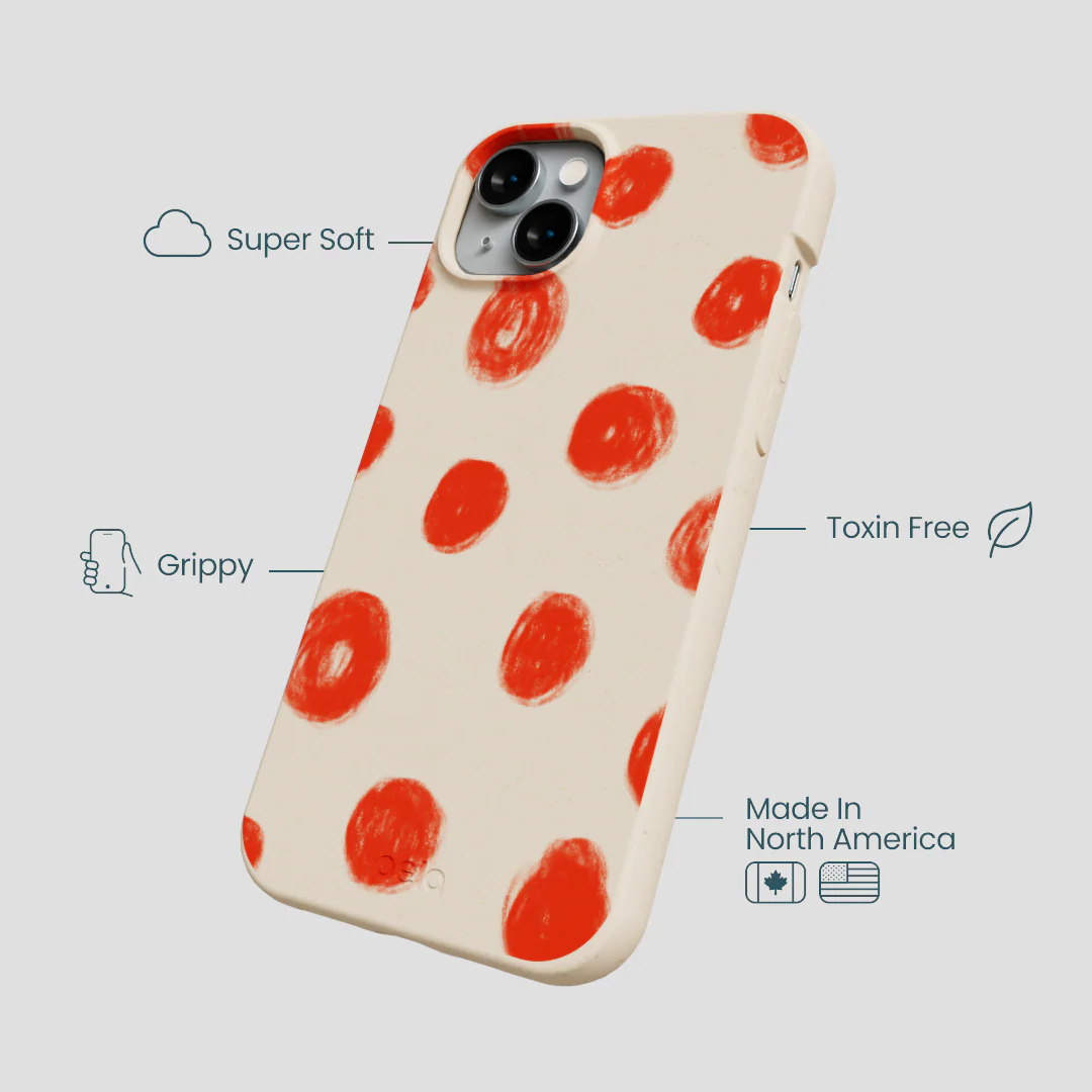 Seashell Cheery Dots iPhone 14 Plus Case - Image 4