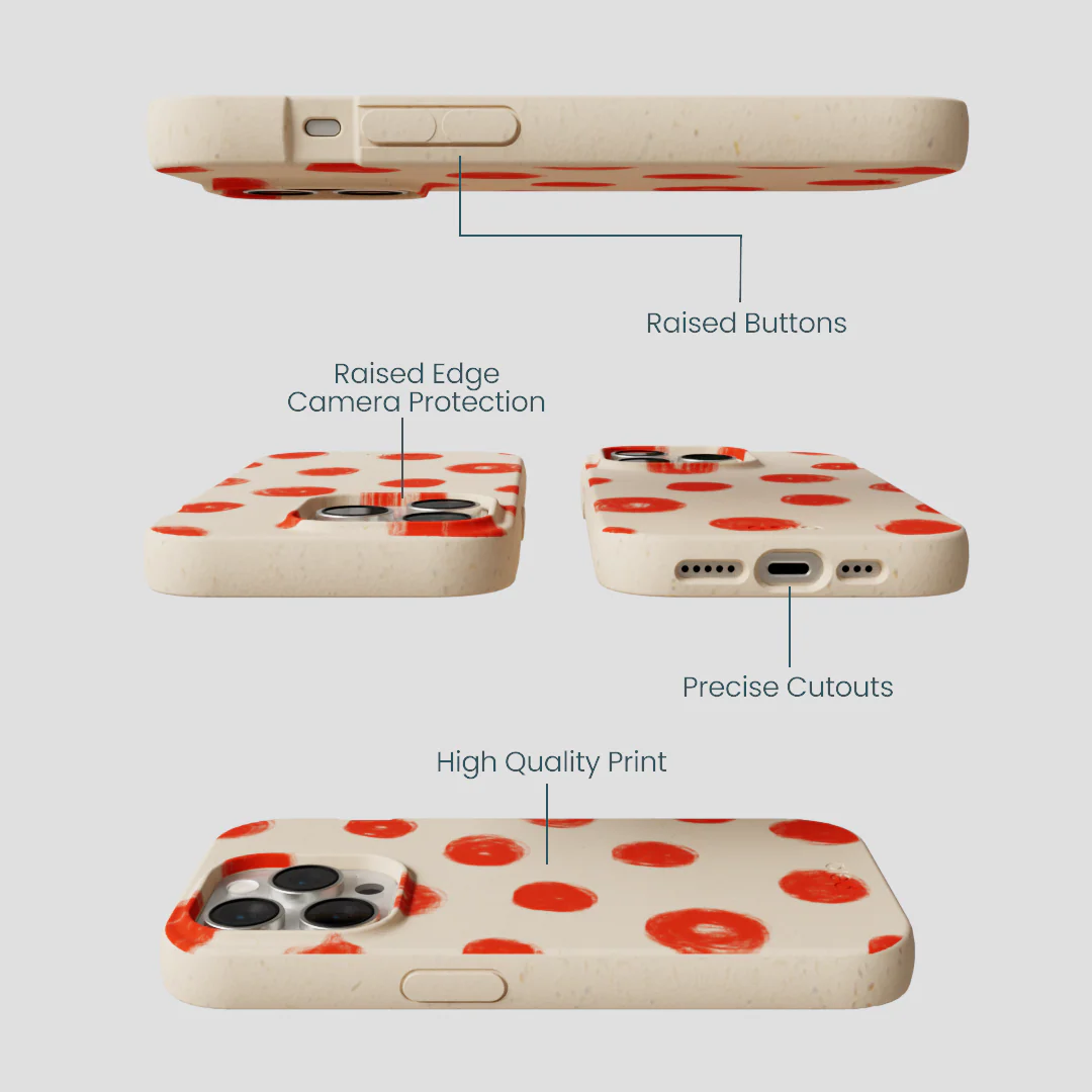 Seashell Cheery Dots iPhone 15 Pro Case - Image 3